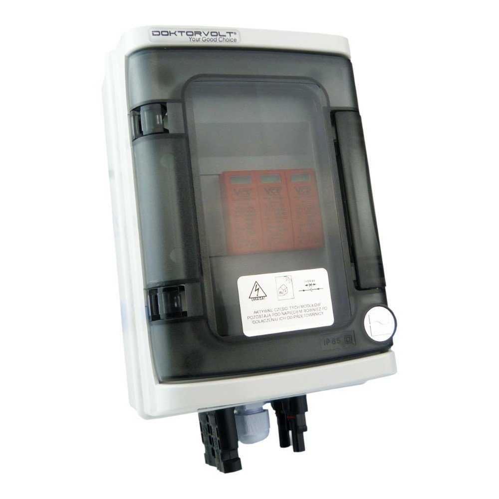 Doktorvolt Verteilerbox Solar Anschlusskasten 1000V DC 1-String Überspannungsschutz T2 PV