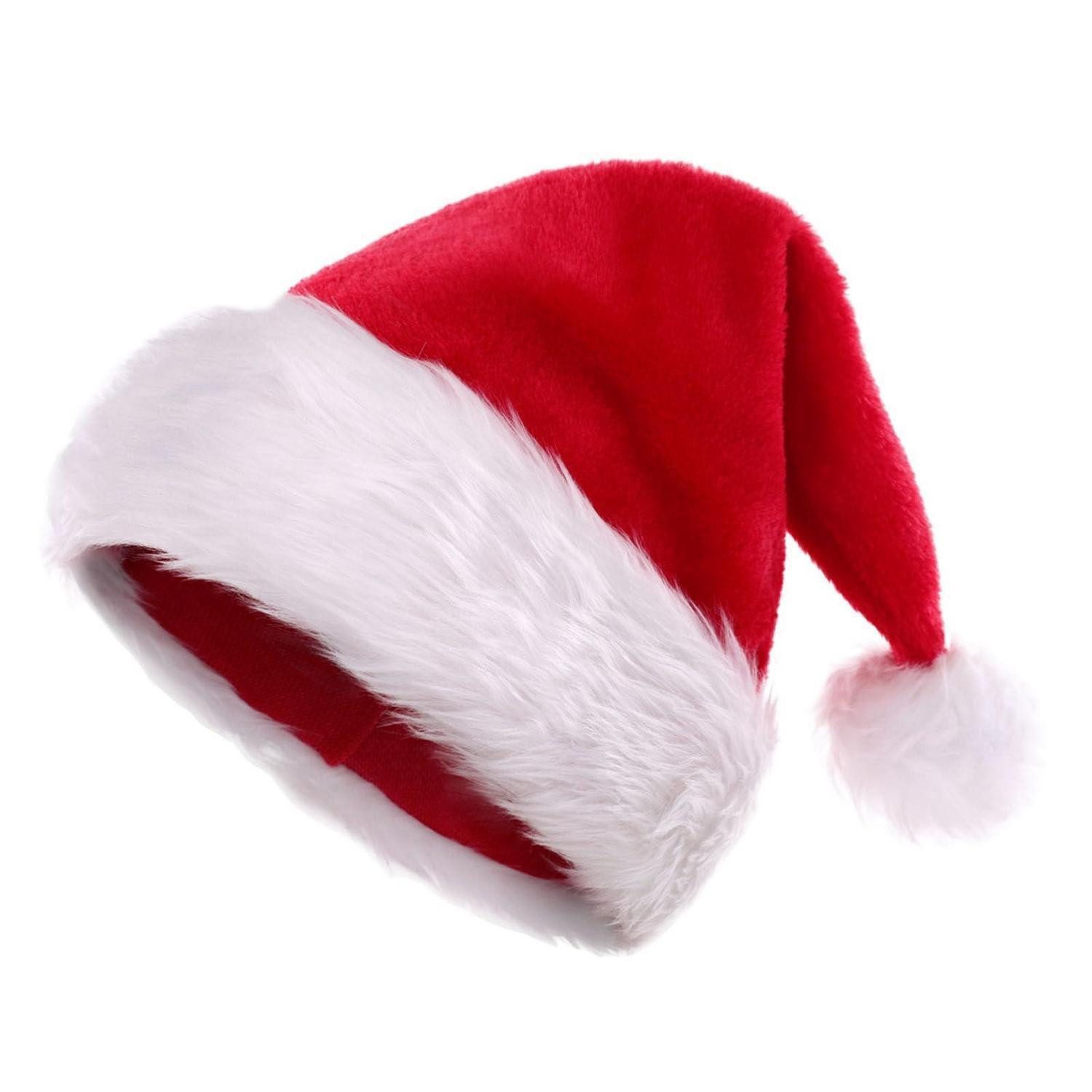 LuxusKollektion Plüschmütze Weihnachtsmütze Nikolausmütze Rot mit Fellrand (1-St)