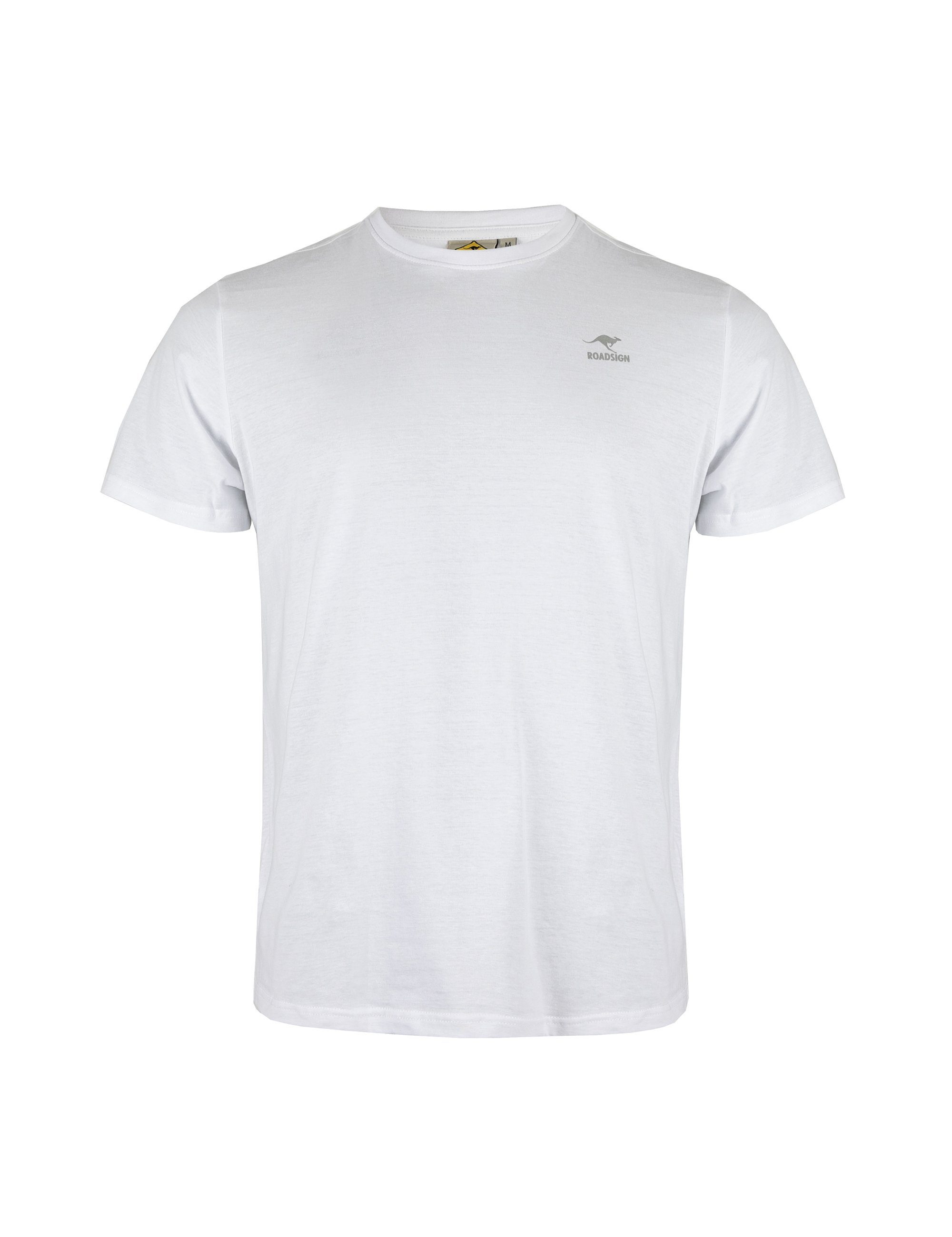 Basic australia Baumwolle Rundhalsausschnitt, ROADSIGN T-Shirt Pack) (Doppelpack, 2er-Pack) mit 2-tlg., weiß 100 (2-er %
