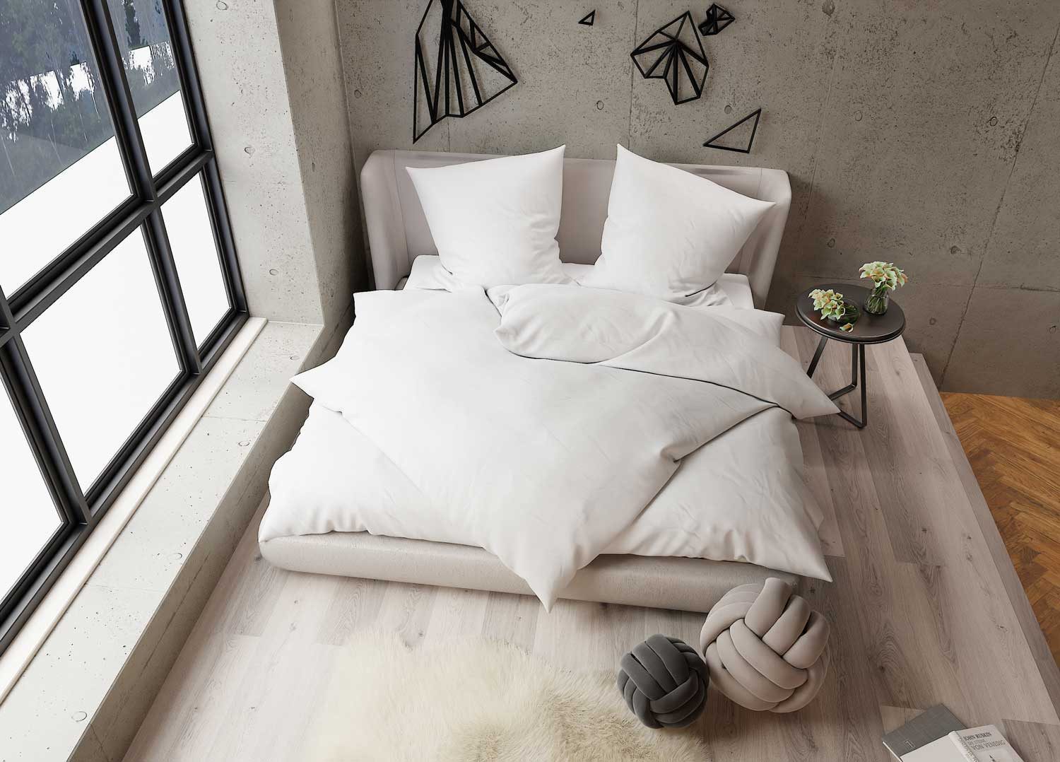 BETTWAESCHE-MIT-STIL Bettwäsche TENCEL™ Lyocell Bettwäsche uni einfarbig, Lyocell, 3 teilig