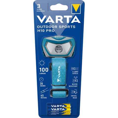 VARTA Kopflampe VARTA Outdoor Sports H10 Pro inkl. 3xAAA Batterien