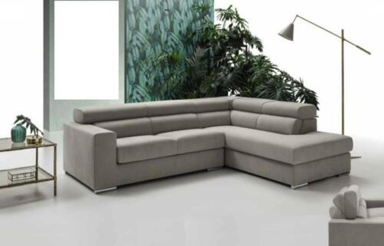 in Brandneu, Luxus L-Form Europe Sofa Stil Eck-Couch Moderner Ecksofa JVmoebel Made Graues