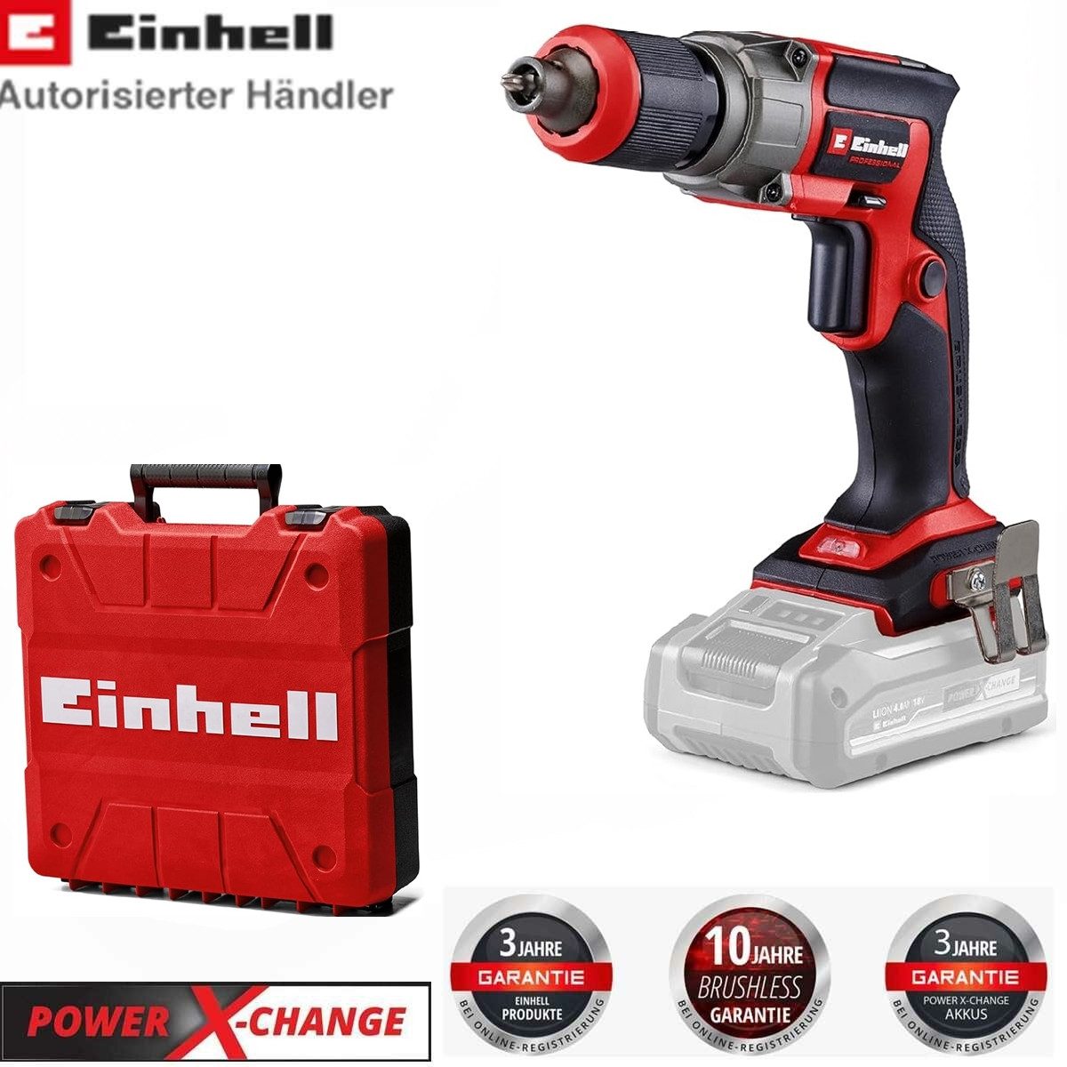 Einhell Akku-Trockenbauschrauber Professionel Akku-Trockenbauschrauber TE-DY 18 Li- BL Solo mit Koffer