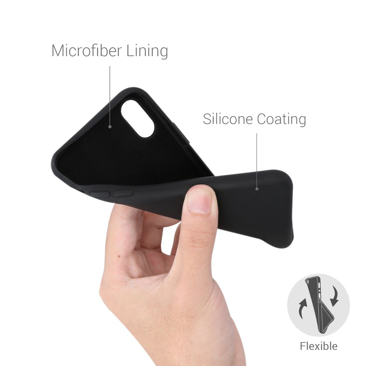 kwmobile Handyhülle Slim Case für Apple iPhone X, Hülle Silikon Handy - Handyhülle gummiert