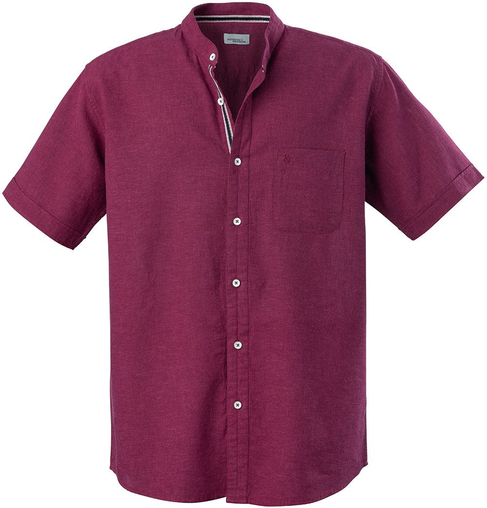 HENSON&HENSON Kurzarmhemd aus weichem Leinen-Baumwoll-Mix günstig online kaufen