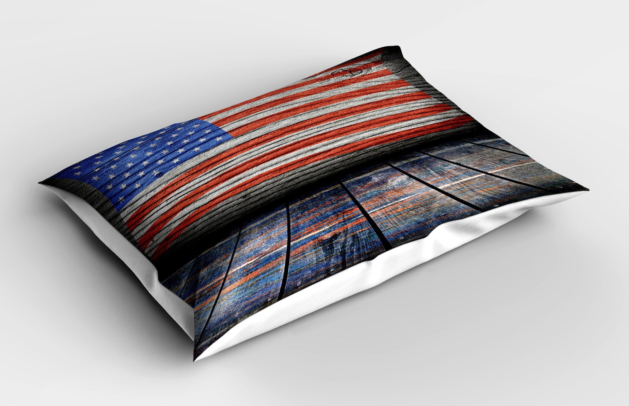 Kissenbezüge Dekorativer Standard King Patriotische Amerika Stück), Size Kissenbezug, (1 Abakuhaus Gedruckter Nationalflagge