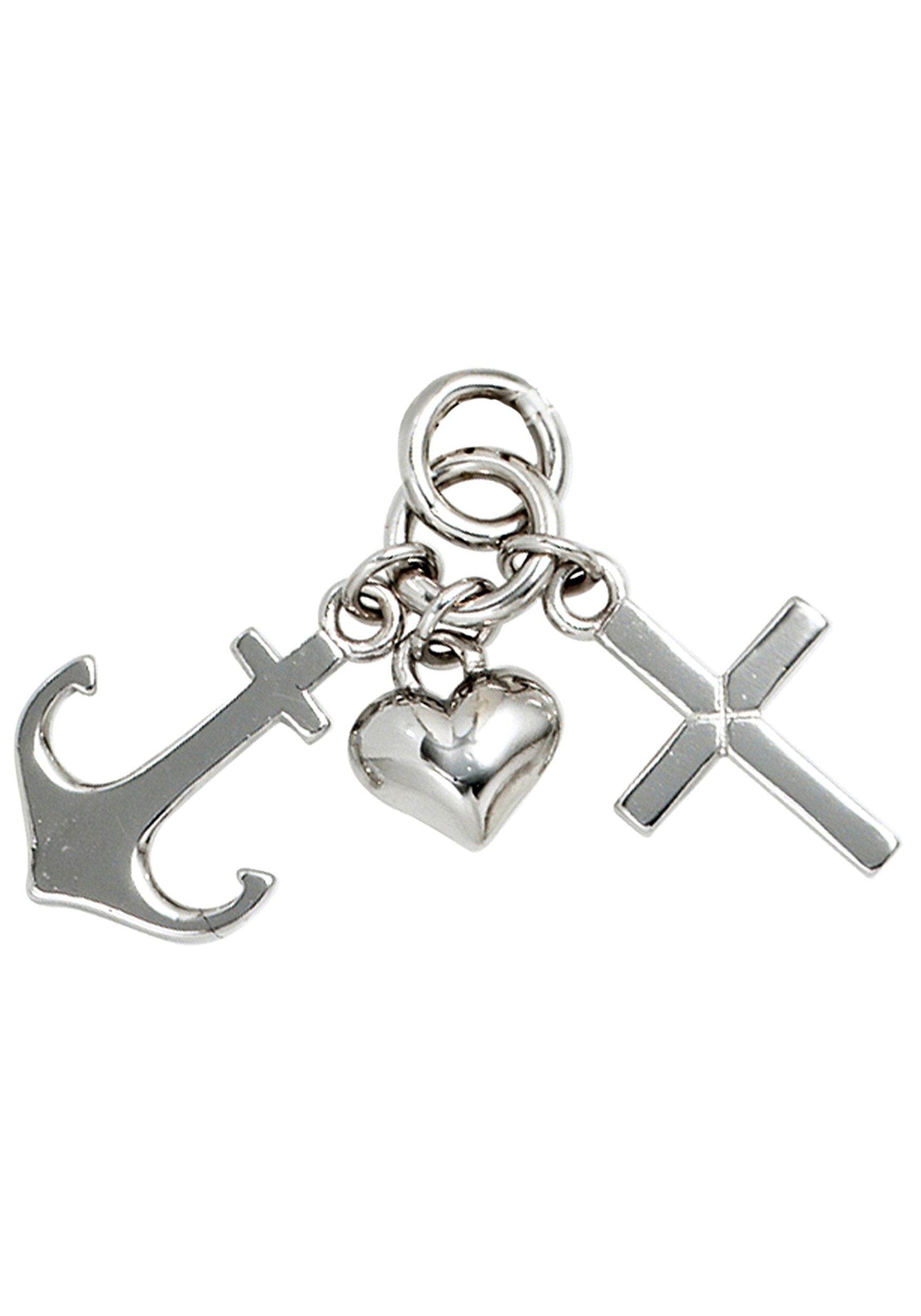 JOBO Kettenanhänger Anhänger Glaube, Liebe, Hoffnung, 925 Silber