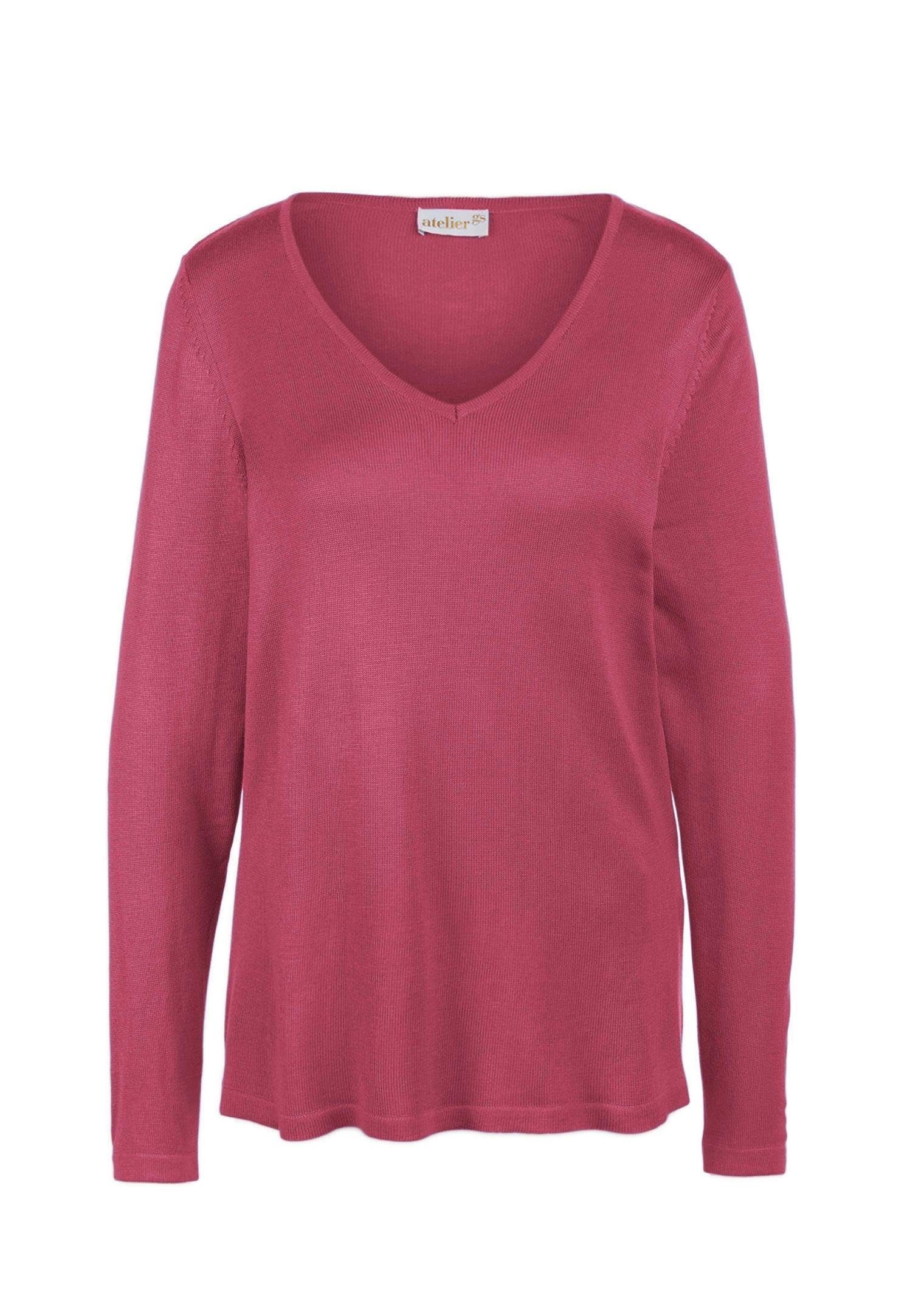 GOLDNER Strickpullover Unkomplizierter Pullover mit V-Ausschnitt günstig online kaufen