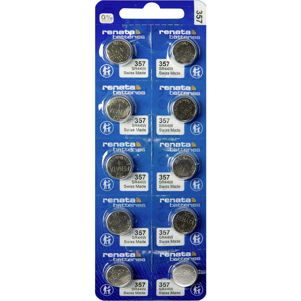 Renata Renata Knopfzelle 357 1.55 V 10 St. 160 mAh Silberoxid 357 MP CE RENAT Knopfzelle