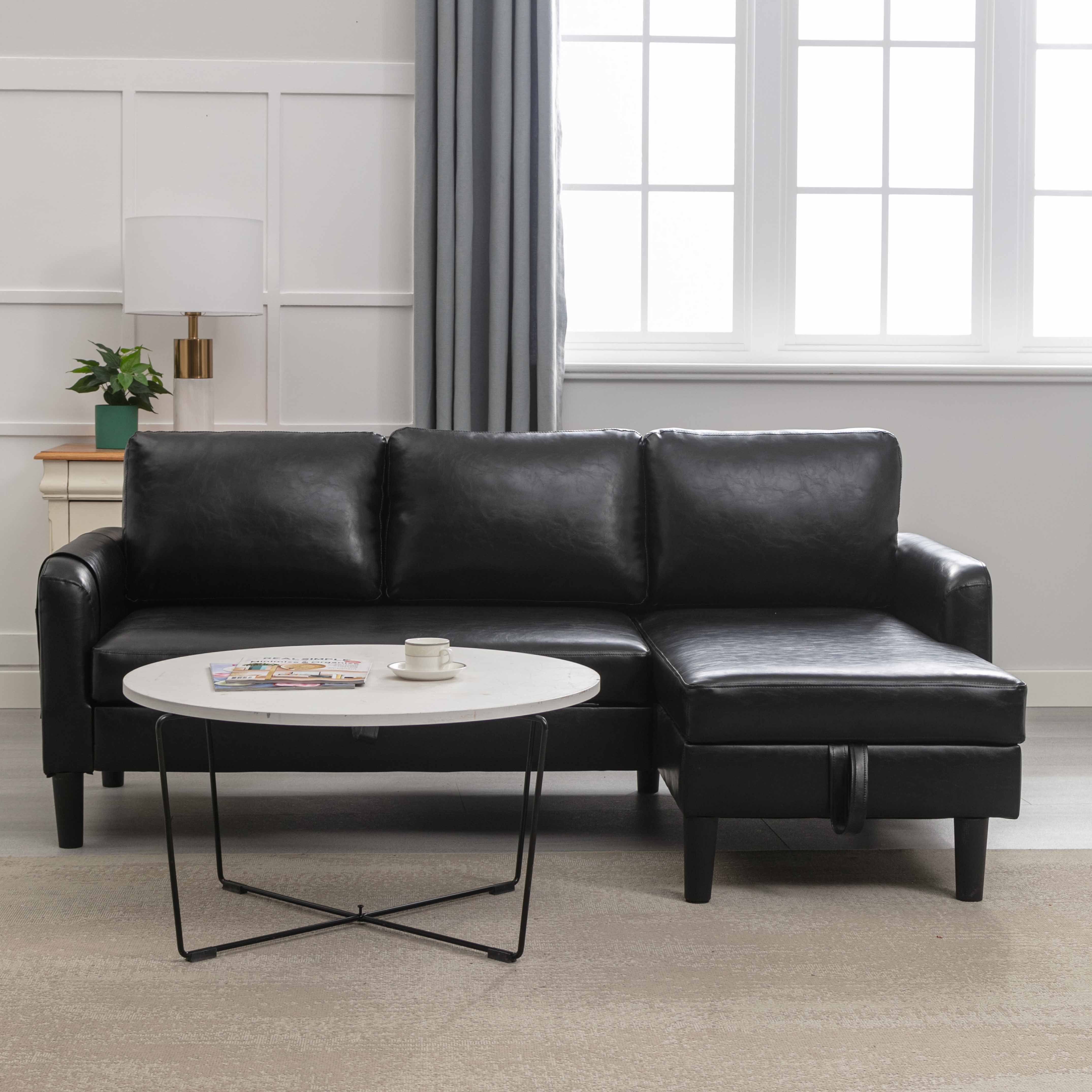 3 Stauraum Sofa, Chesterfield-Sofa Wohnlandschaft und Schlafsofa Mit Rückenpolstern Modulsofa, Modulares WISHDOR Ecksofa