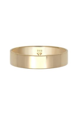 Elli Premium Partnerring Bandring Trauring Basic Hochzeit Paar 585 Gelbgold