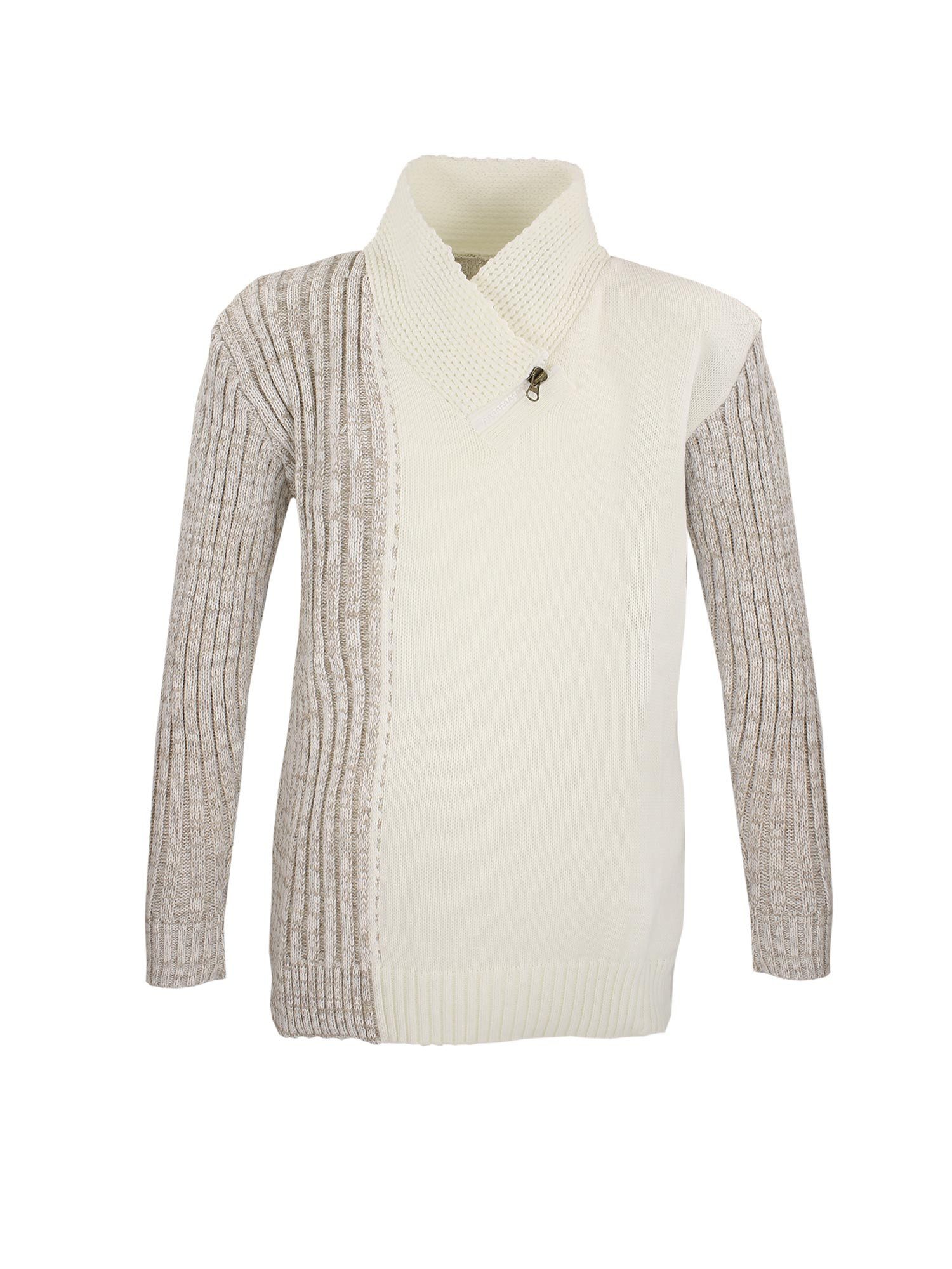 Lavecchia Strickpullover Lavecchia Herren Strickpullover LV-423 (Ecru-Beige, 6XL) Herren Strick Pulli