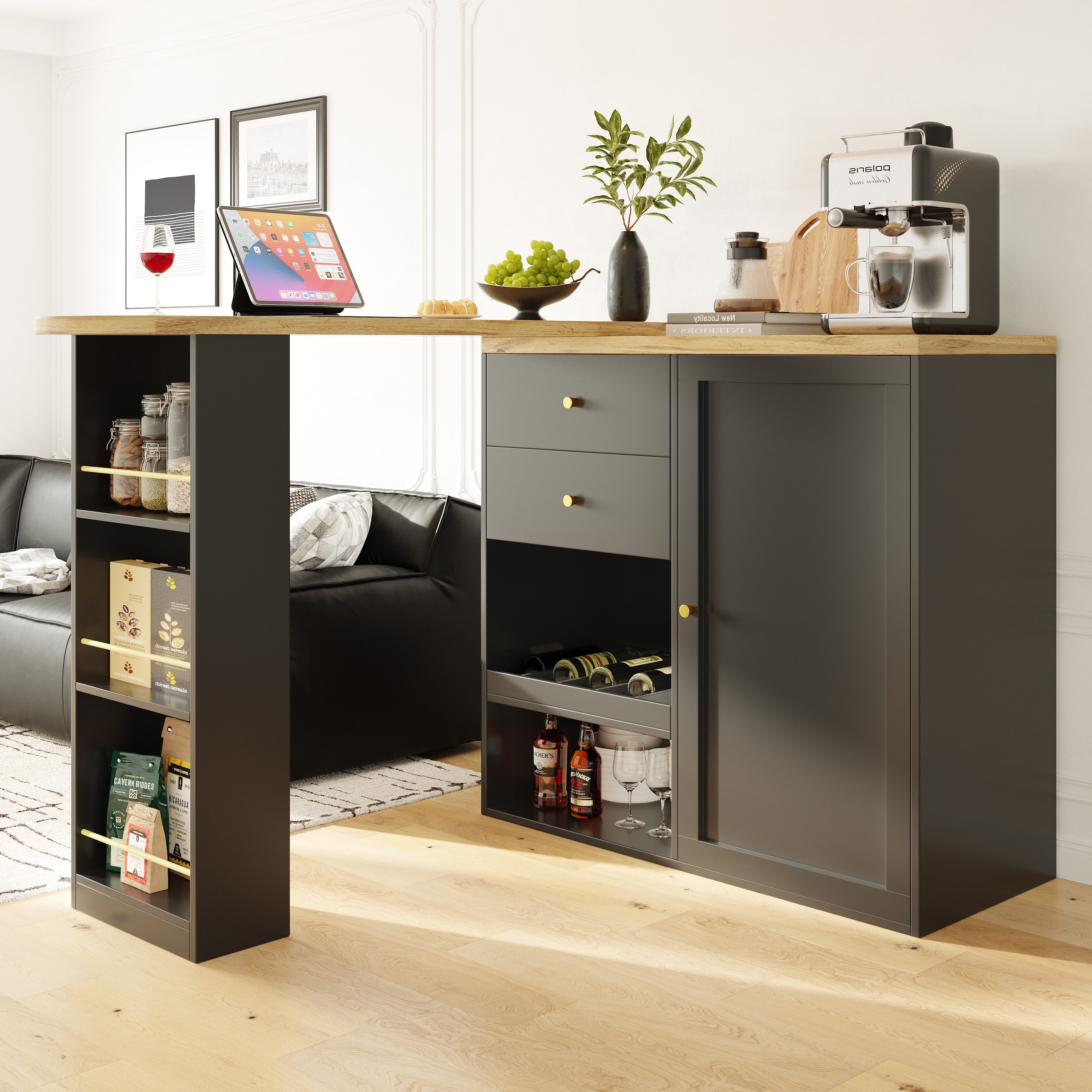 HAUSS SPOLE Bartisch 360° drehbare Essbar günstig online kaufen