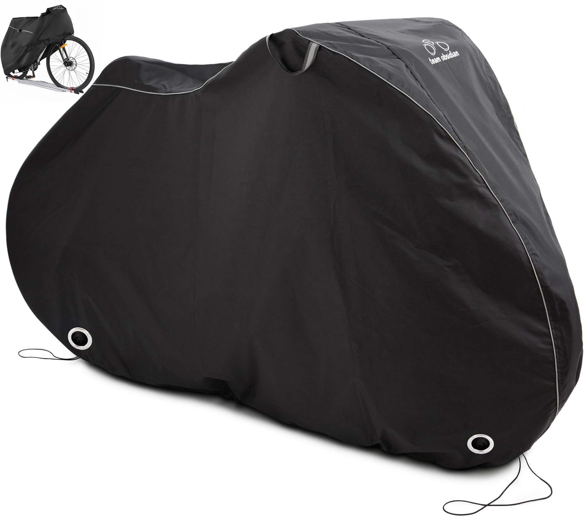 TeamObsidian Fahrradschutzhülle TeamObsidian Fahrradabdeckung wasserdicht Größe L UV-Schutz Schwarz