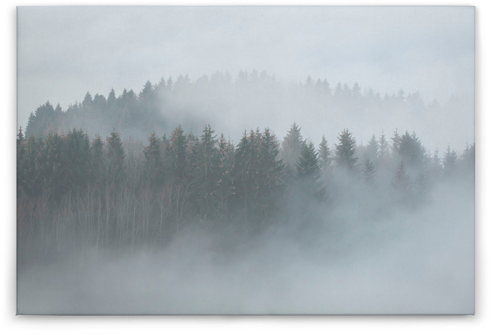 A.S. Création Leinwandbild Misty Forest, Kinder, Kunst, Wald (1 St), Nebel Bild Keilrahmen Leinwand-Bild Wohnzimmer modern Wandbild Kinder. Reduzierter Preis € 46,99. Unverbindliche Preisempfehlung € 62,95