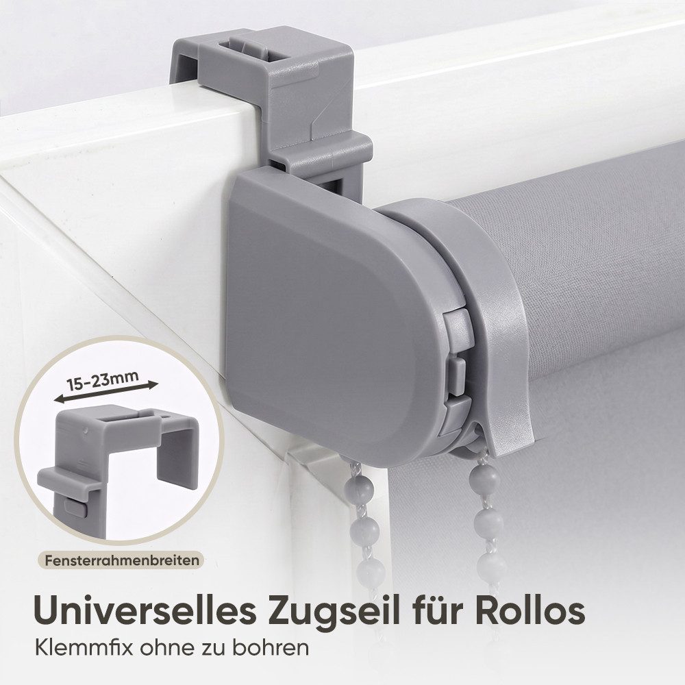 Rollo Seitenzugrollo Verdunkelungsrollo ohne Bohren verdunkelnd Rollo, Sekey, Klemmfix, Klemmfix, Nachhaltiges Papiergewebe mit Leinenstruktu Seitenzugrollo Sic – Bild 5 von 5