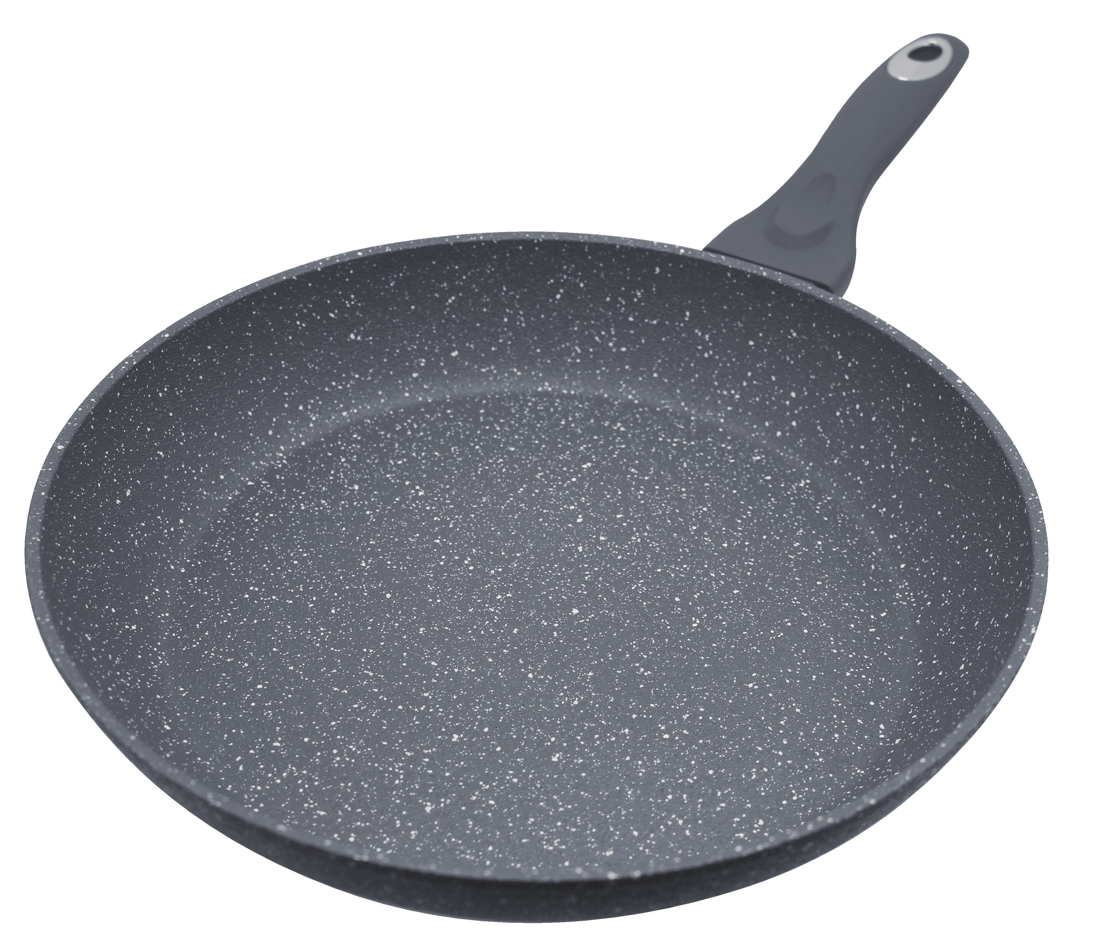 Elo Pfannen-Set Granit Passion 2-teilig (20/28 cm), Aluminium (Set, 2-tlg., je 1 Bratpfanne Ø 20/28 cm), extra raue Oberfläche mit weißen Punkten