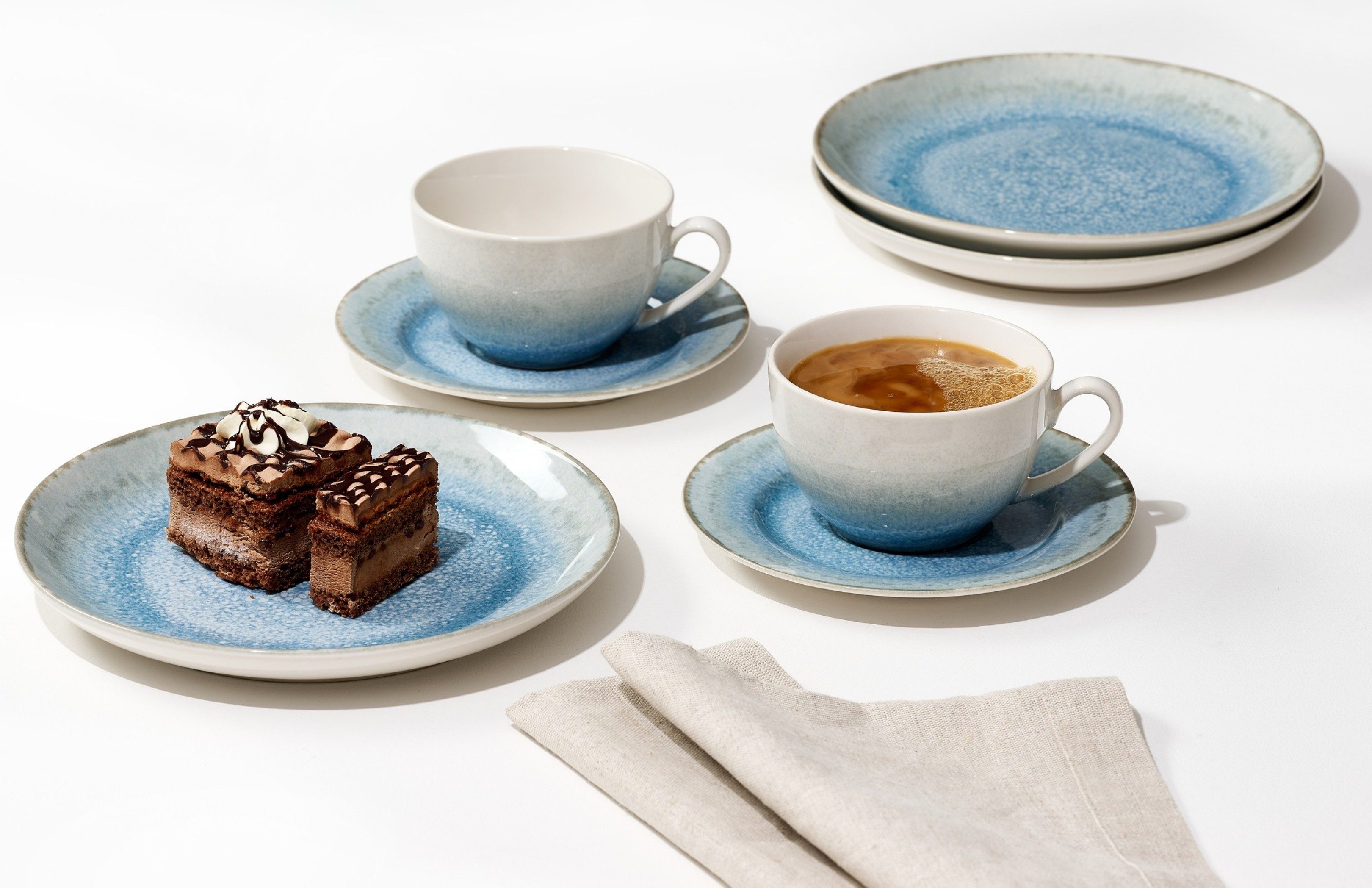 Ritzenhoff & Breker Kaffeeservice Oslo (18-tlg), 6 Personen, Steinzeug