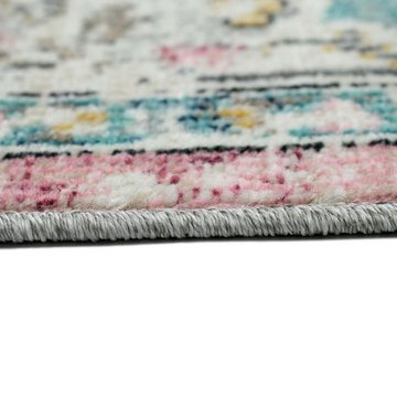 Outdoorteppich Teppich Orient Teppich Outdoor Wohnzimmerteppich Vintage in rosa, Teppich-Traum, rechteckig, Höhe: 5 mm