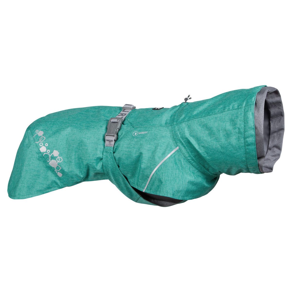HURTTA Hundemantel Monsoon Regenmantel II ECO peacock (petrol)