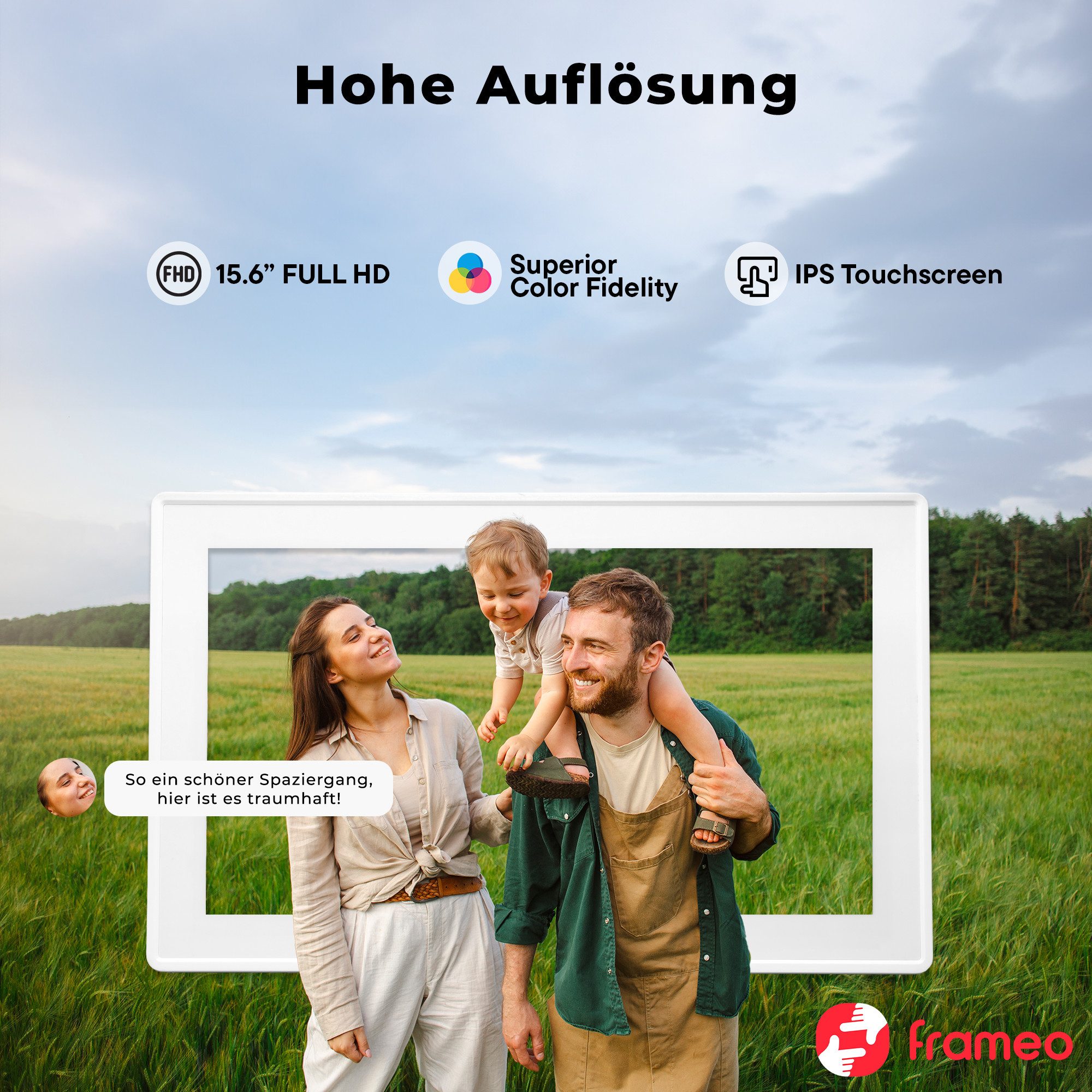 Denver PFF-1515W Digitaler Bilderrahmen (39.62 cm/15.6 ", 16 GB)