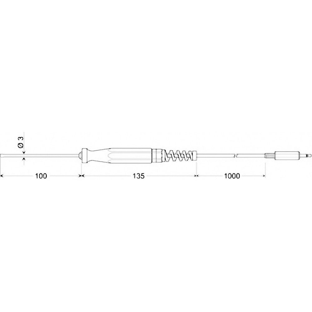 Greisinger Thermodetektor Greisinger GOF Fühler-Typ bis °C 175 Pt100 -70 200 Oberflächenfühler
