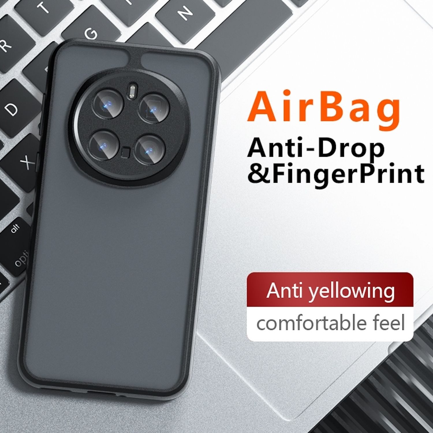 Wigento Handyhülle Für Honor Magic 7 Pro Armor TPU PC Hybrid Schutz Hülle Transparent, Stilvoll, robust, präzise Passform