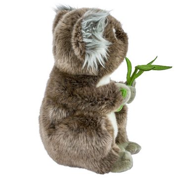Teddys Rothenburg Kuscheltier Koalabär mit Blatt 30 cm sitzend grau (Plüschtiere Koalas Stofftiere, Koalabären)