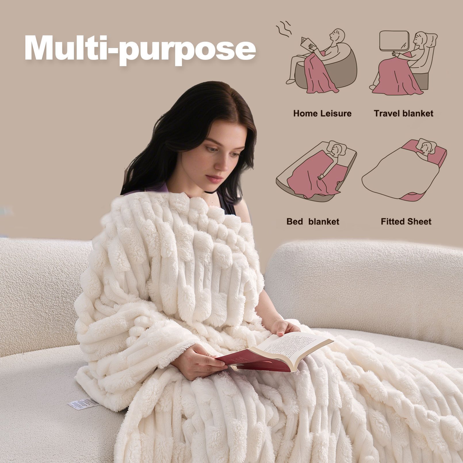 Wohndecke MT09, KEAYOO, Sherpa Fleece Warm Decke Kuscheldecken für Bett, So günstig online kaufen