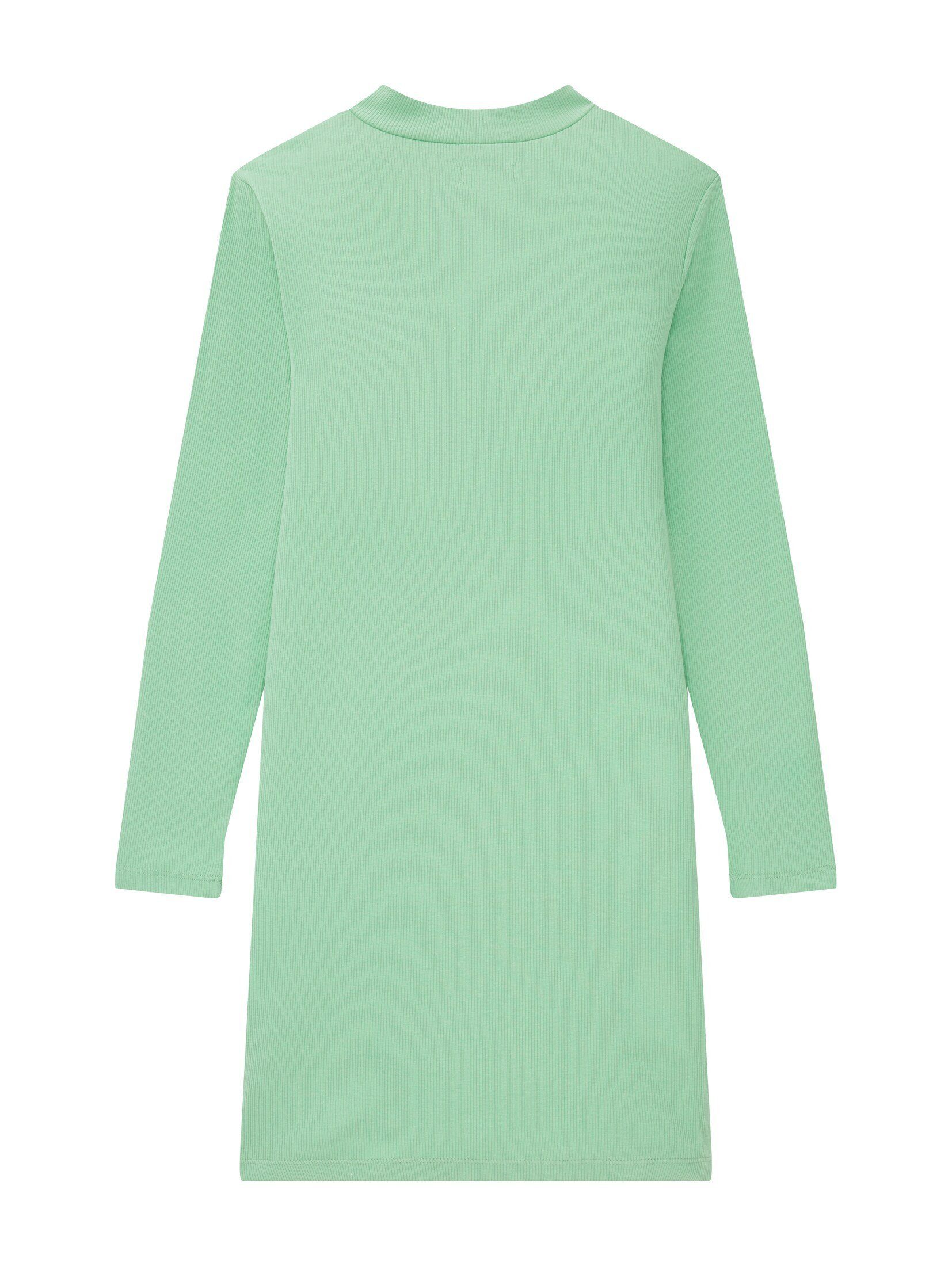 TOM TAILOR Jerseykleid Kleid green Rippstruktur mit modern