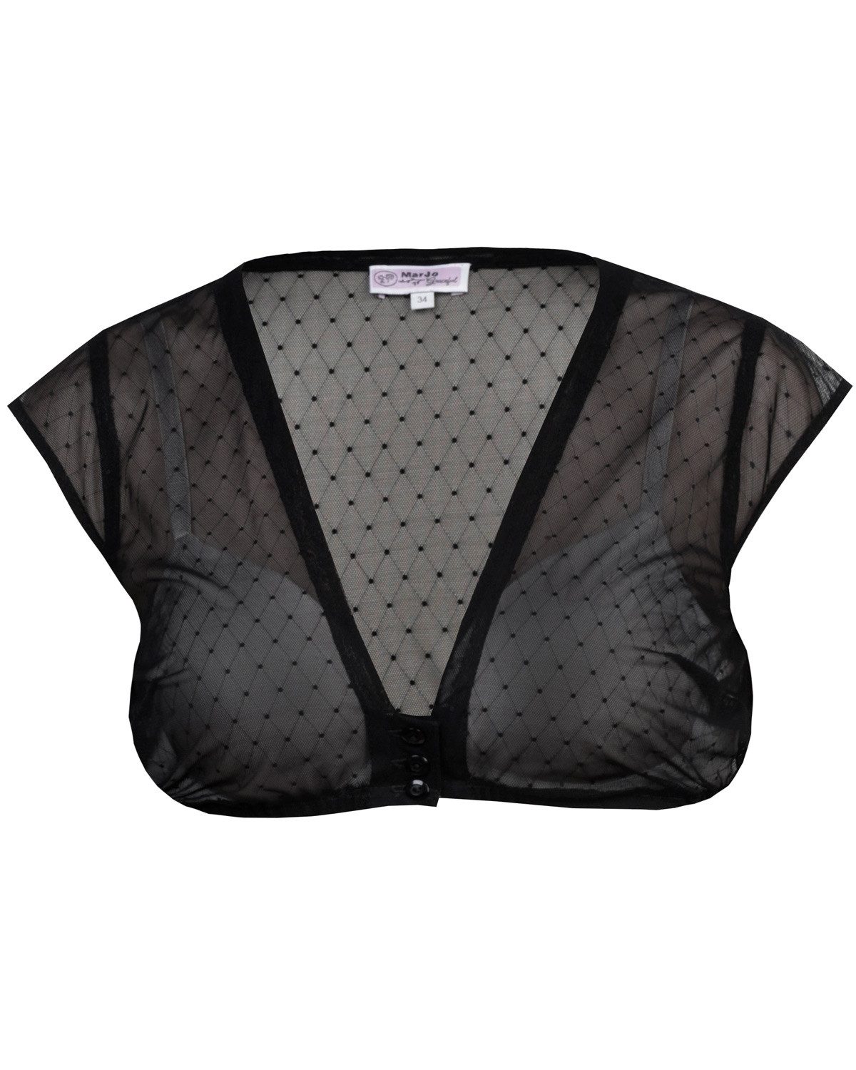Dirndlbluse 'Halina-Dorina' Flügelarm Spitze 300100, Schwarz