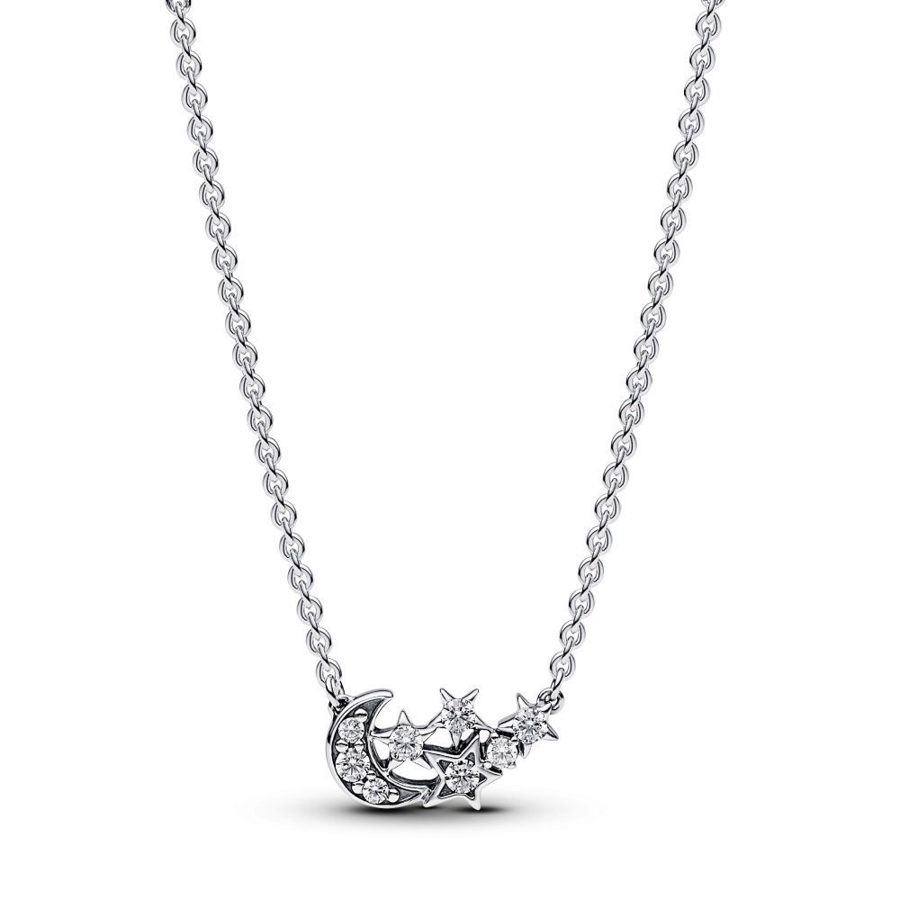 Pandora Collier Pandora Halskette Funkelnder Mond und Stern 392991C01-45