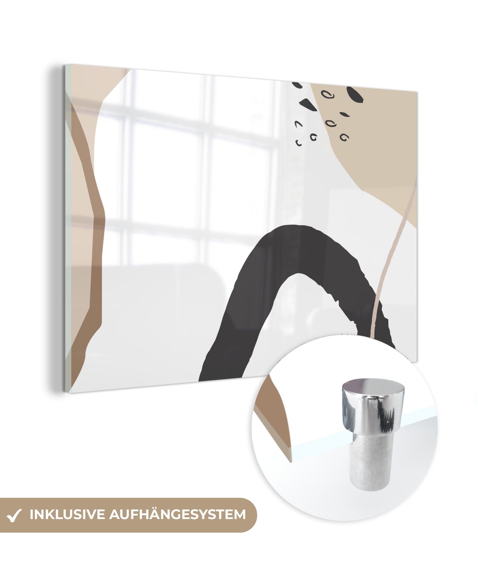 MuchoWow Acrylglasbild Sommer - Abstrakt - Weiß, (1 St), Acrylglasbilder Wohnzimmer & Schlafzimmer