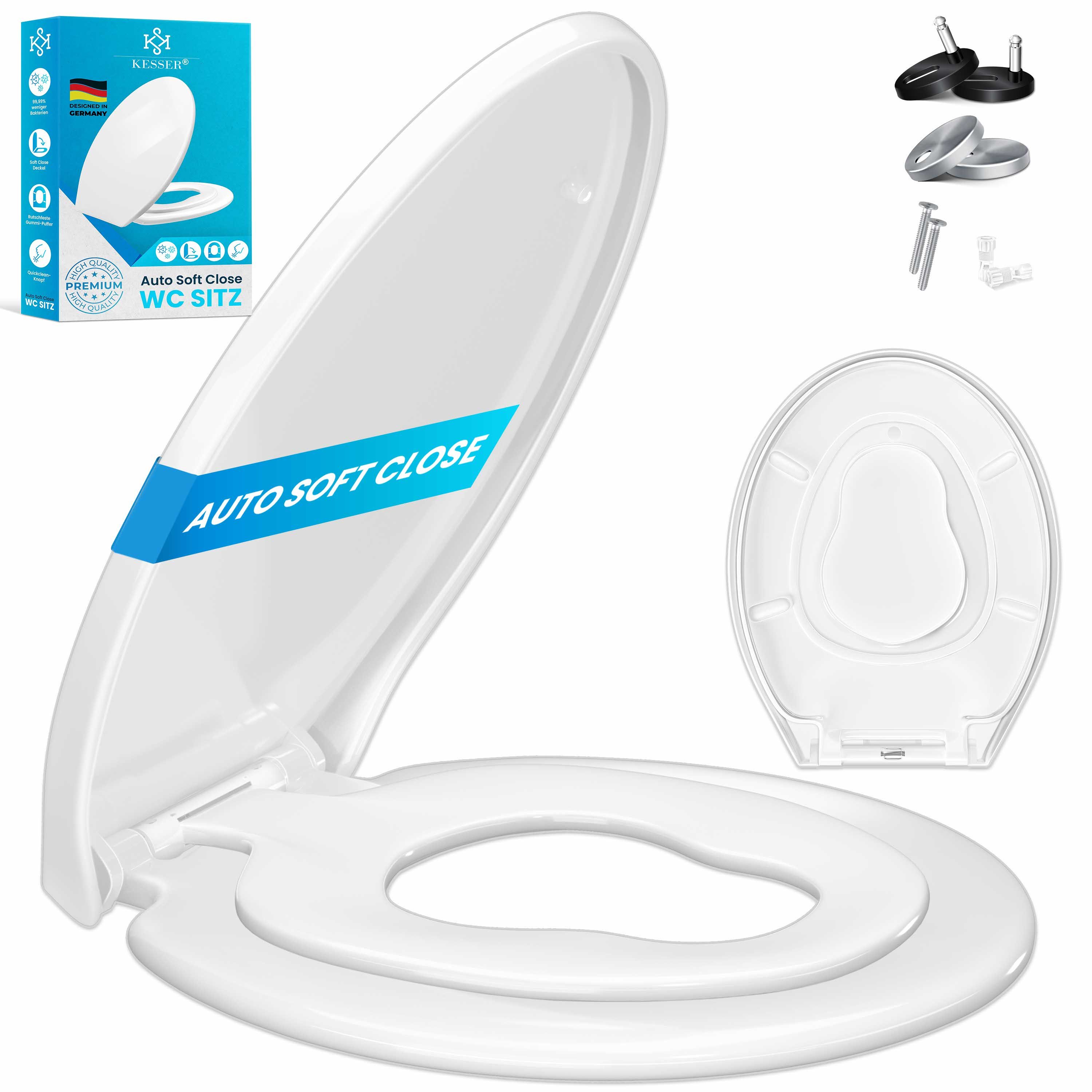KESSER WC-Sitz, Toilettendeckel mit Absenkautomatik & Softclose aus Duroplast