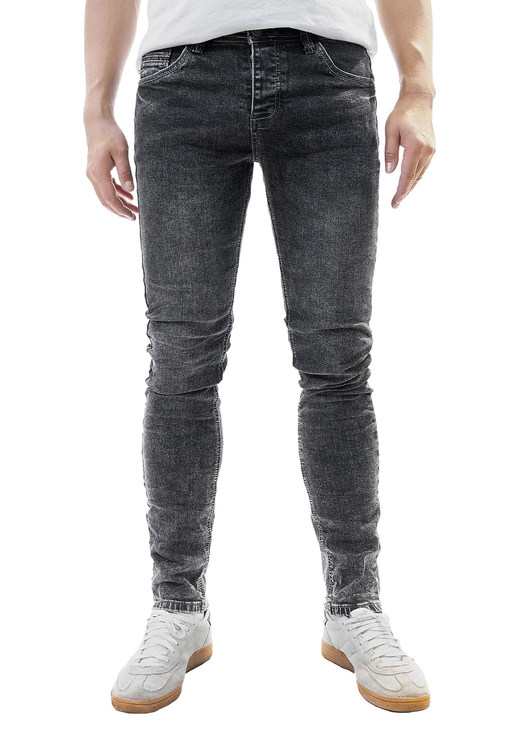 Jaylvis Regular-fit-Jeans Denim Jeans mit Kontrastnähten und Stretch Stone günstig online kaufen