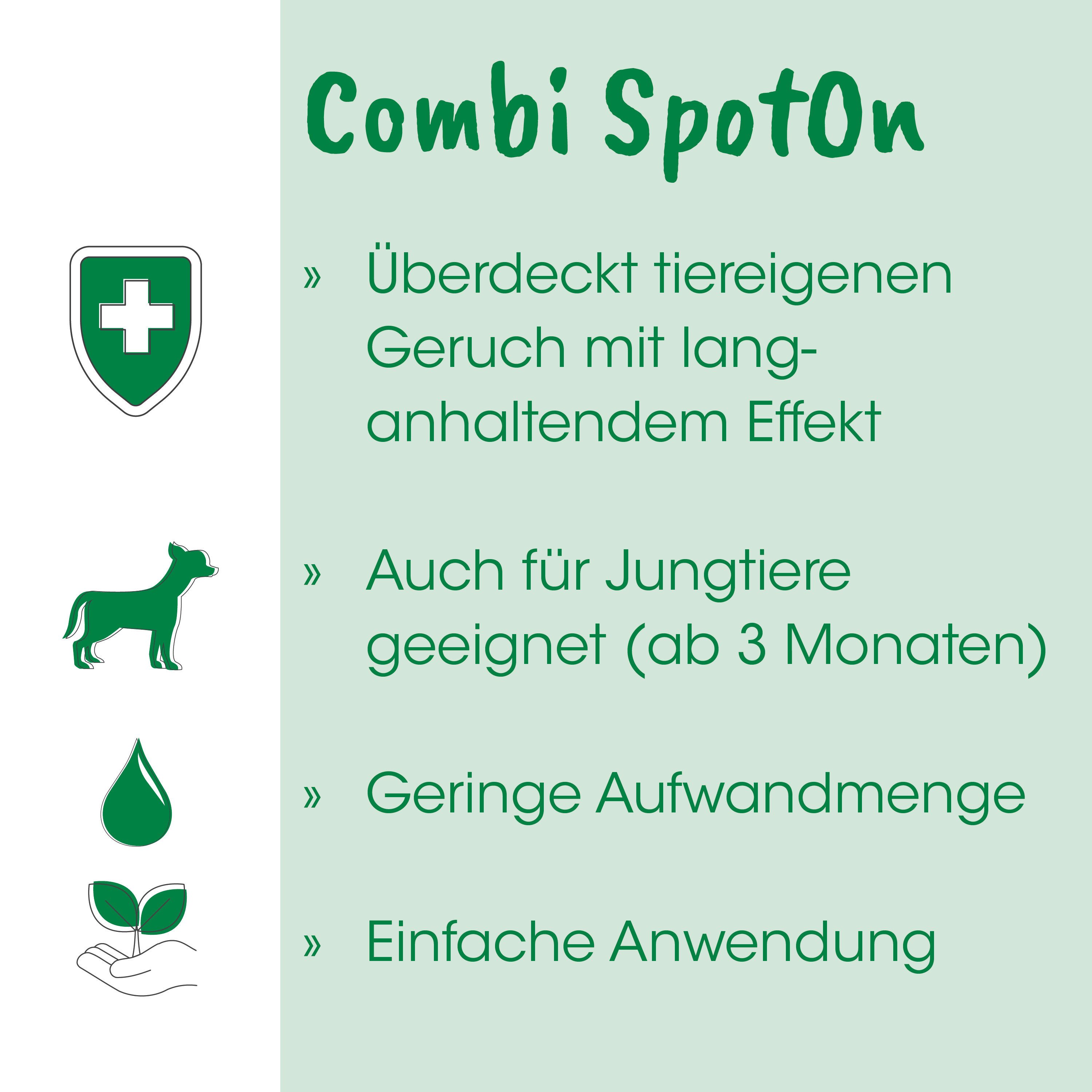cdVet Tier-Hautpflegemittel insektoVet Combi SpotOn, 10 ml, 10ml reichen für eine Saison, gegen Flöhe, Zecken, Milben