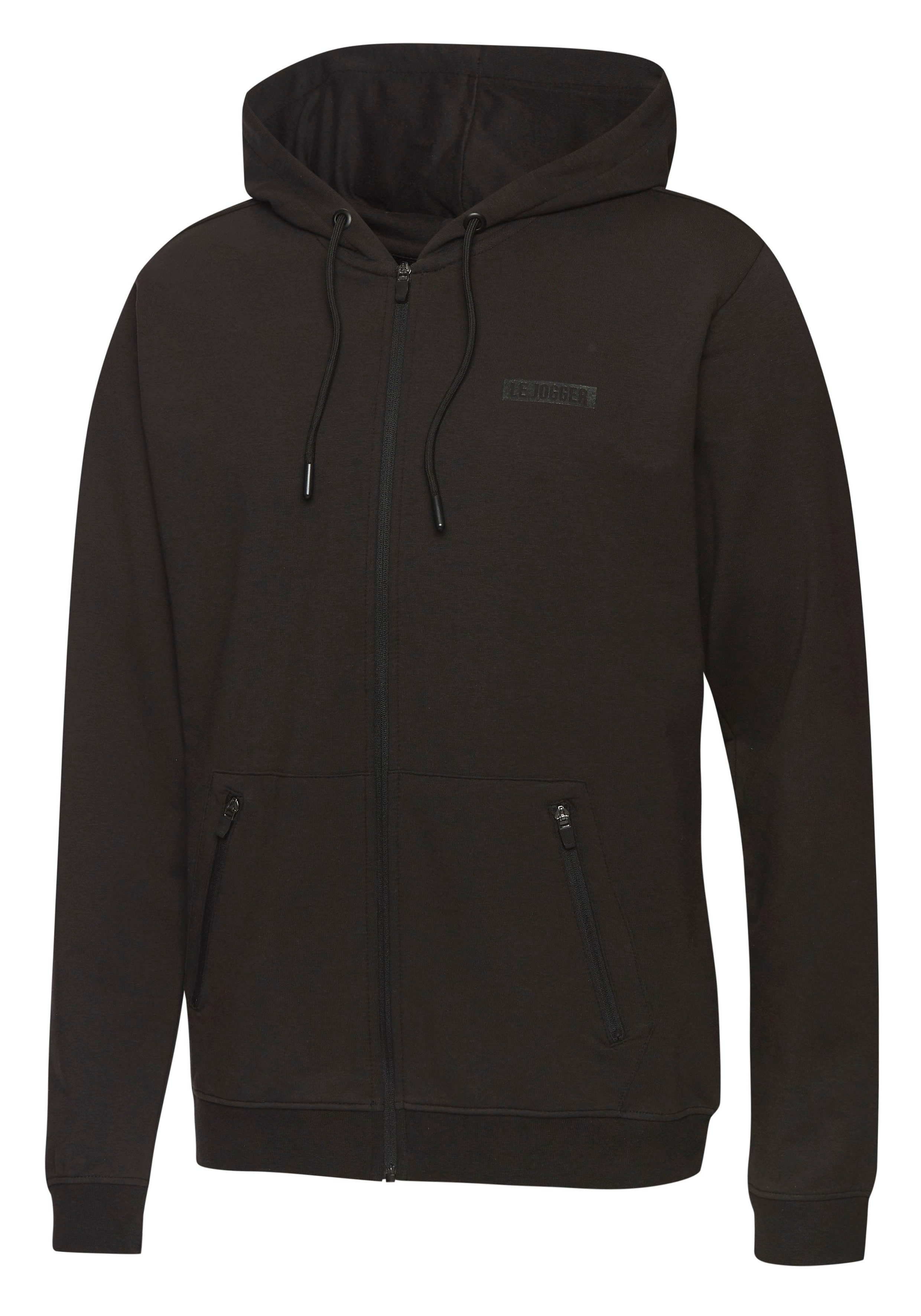 le jogger® Kapuzensweatjacke mit seitlichen Reißverschlusstaschen
