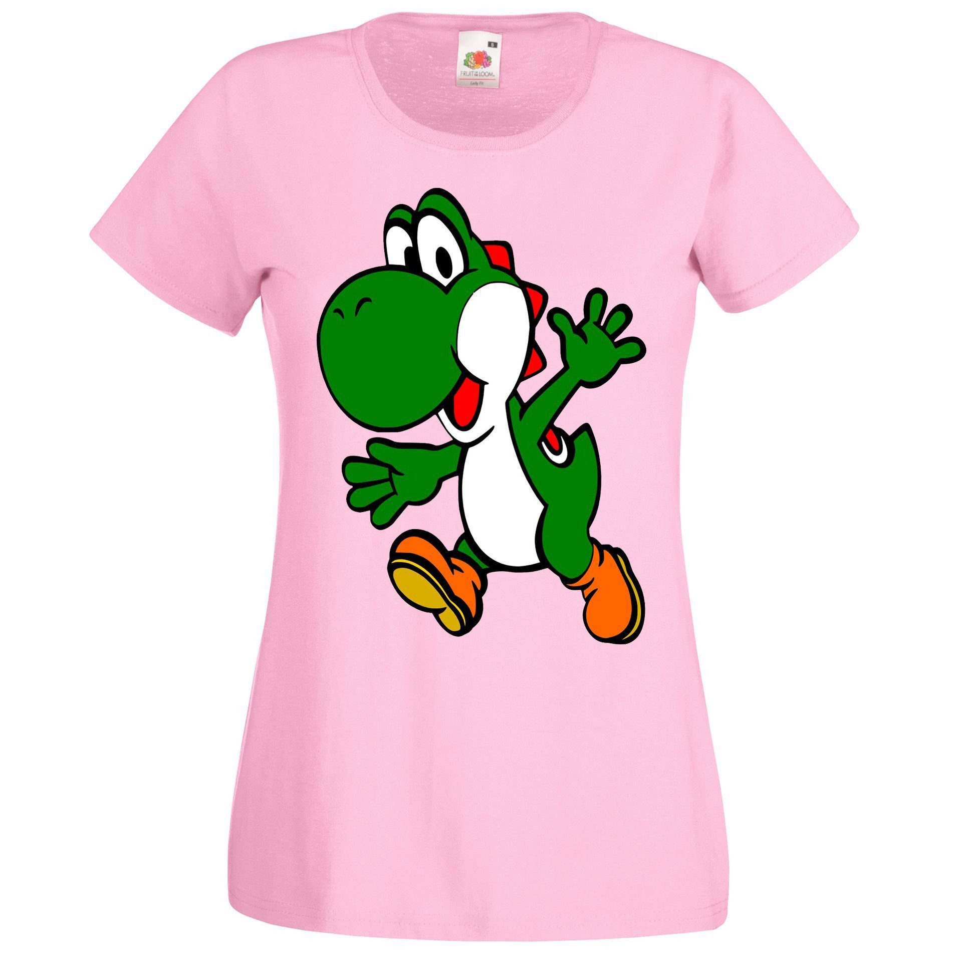 Youth Designz Print-Shirt Yoshi Damen T-Shirt Gaming Fun Print für Frauen mit modischem Retro Aufdruck