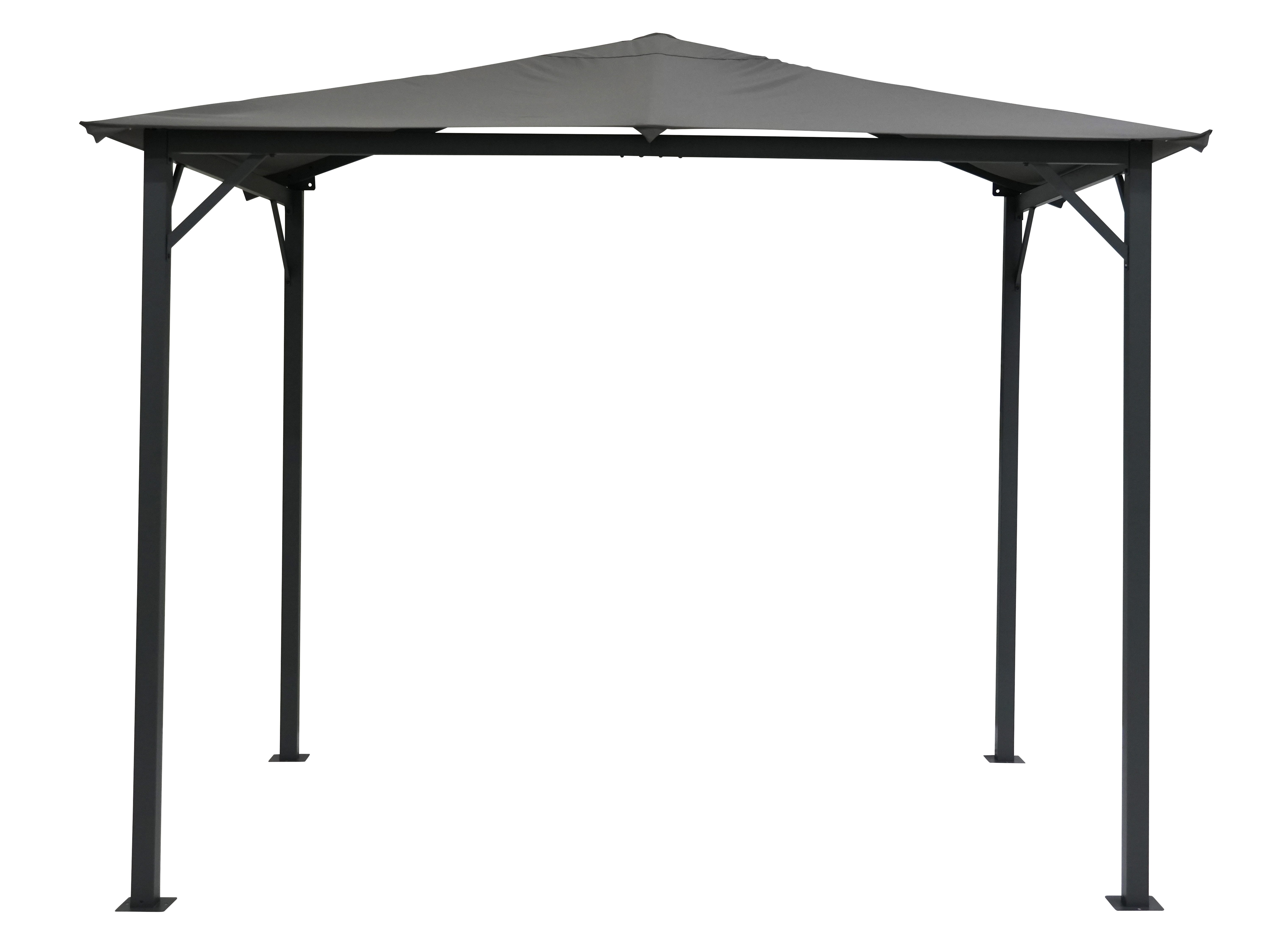 Gardissimo Anbaupavillon Canopy 3x2 m Terrassenüberdachung für Wandmonatge Pergola, (Spar-Set, komplett-Set), wasserabweisendes Dach / wetterfest