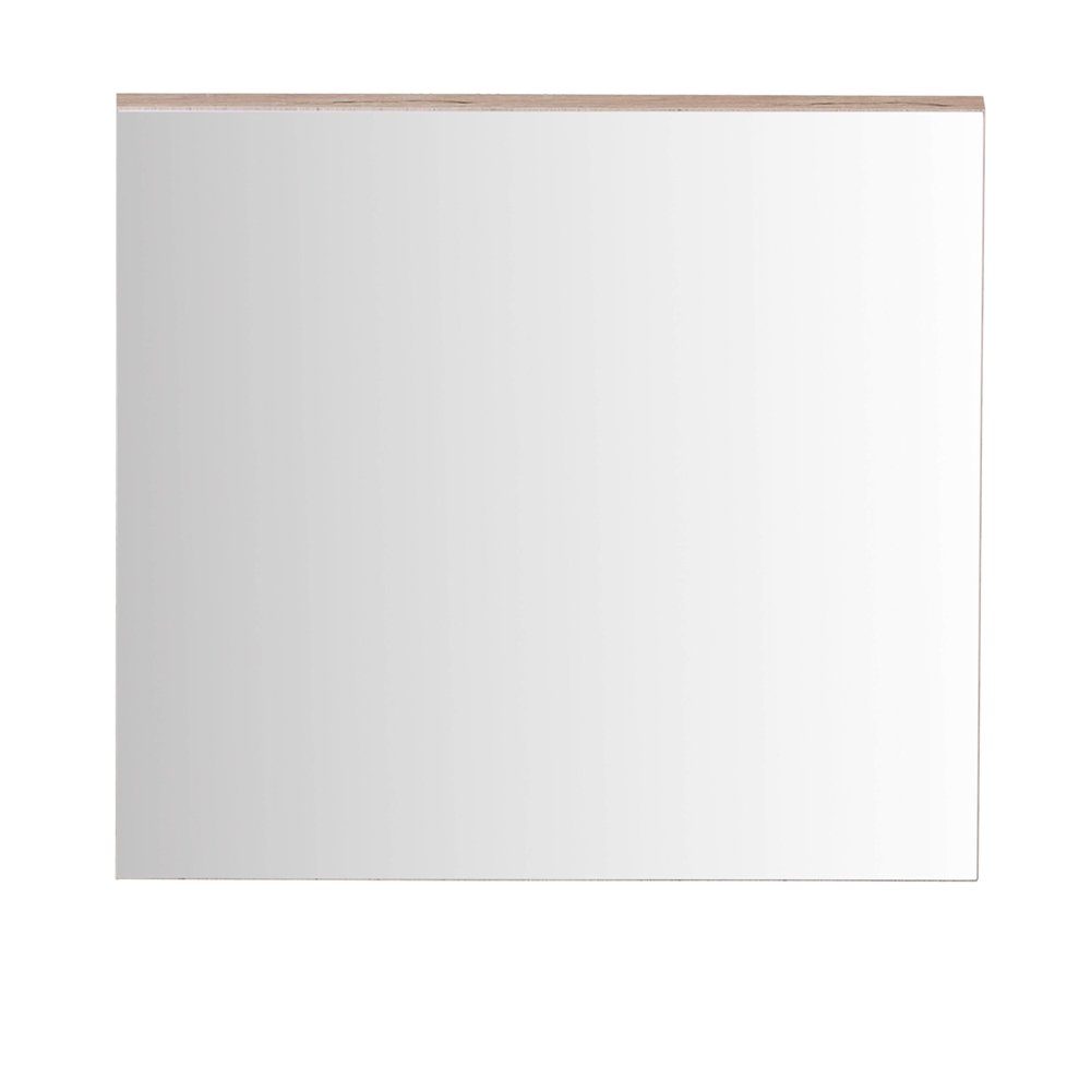Lomadox Badspiegel ODRA-19, Spiegel Badezimmer mit Eiche San Remo hell Nb., B/H/T: ca. 60/55/2 cm | Badspiegel
