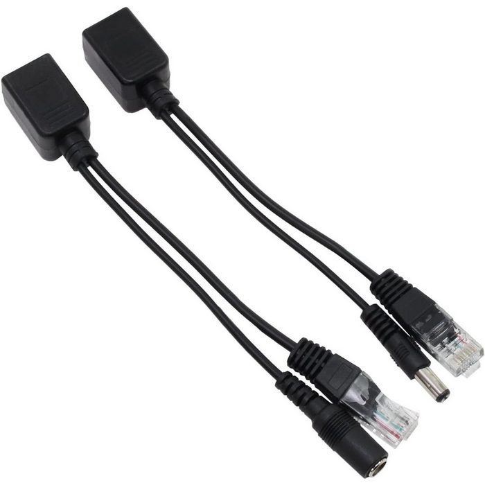 Mmgoqqt 1 Paar Passive Power Over Ethernet Adapter Injektor +Splitter Kit 12 v USB-Kabel