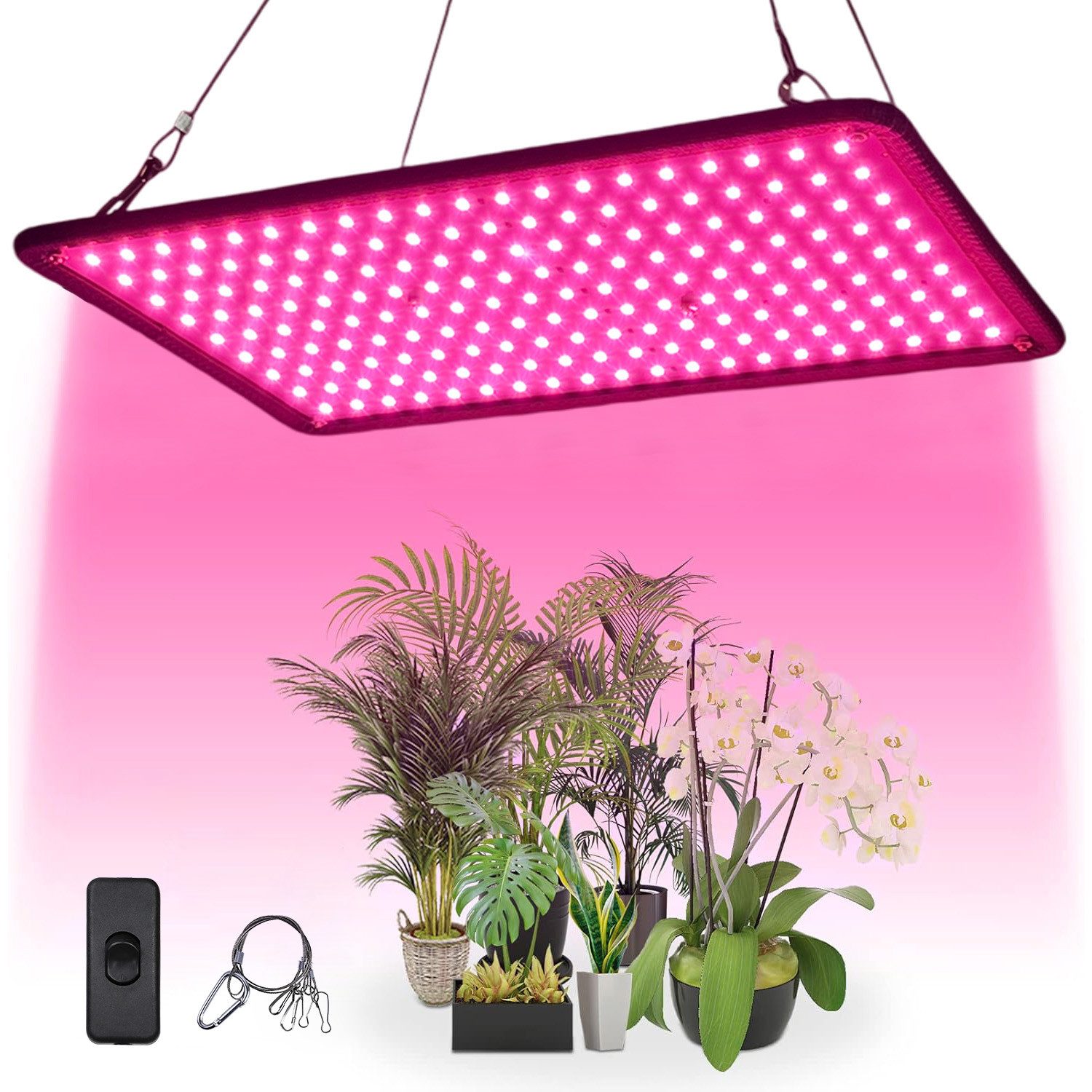 Laybasic Pflanzenlampe 180LEDs Vollspektrum Grow Lamp 28x18cm ...
