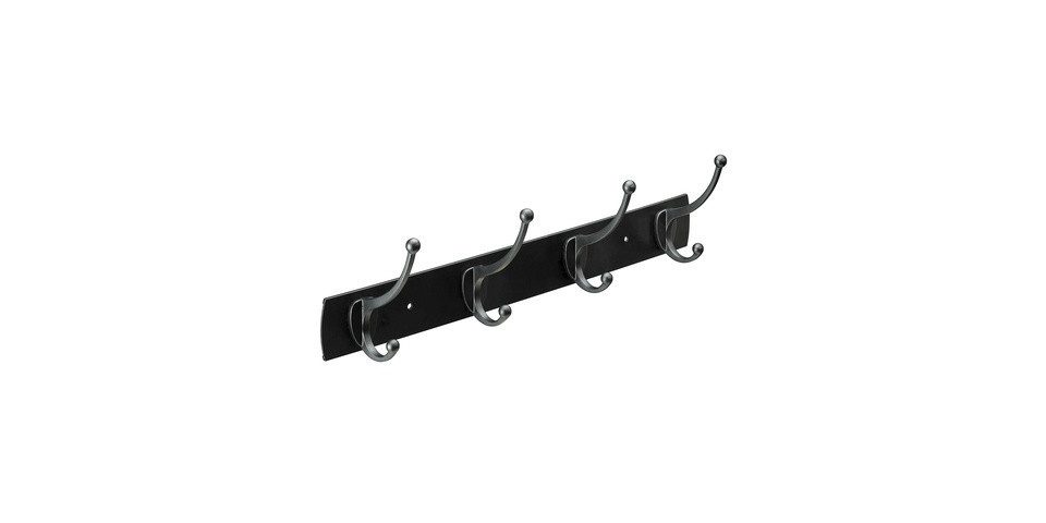 Hettich Garderobenhaken Hettich Hakenleiste Aluminium 4-reihig 11 x 43,5