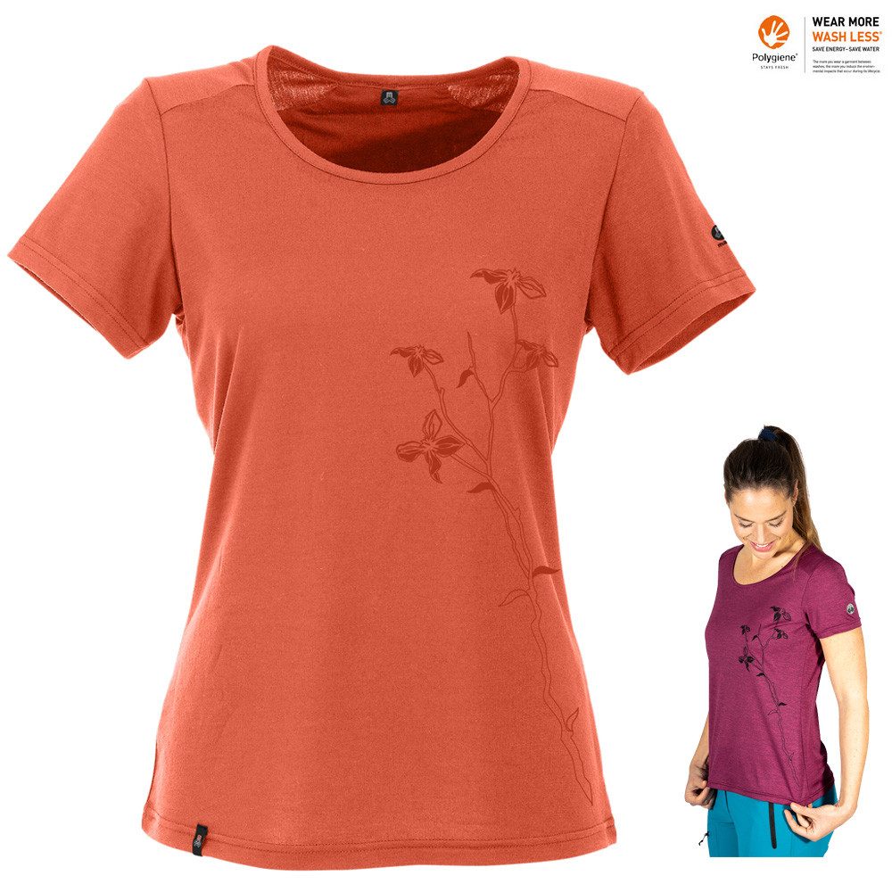 Maul T-Shirt Maul - Bony II Fresh Damen Outdoorshirt Wander T-Shirt, orange