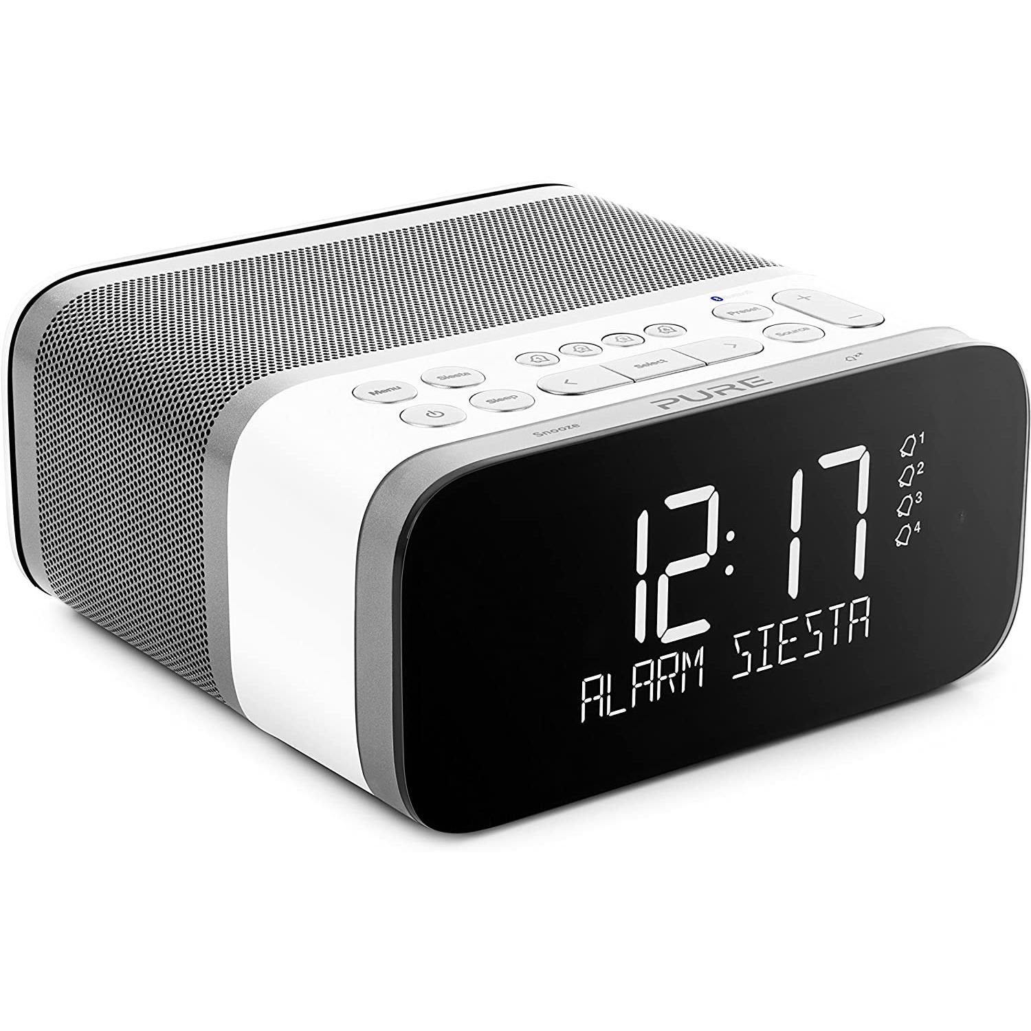 Radiowecker UKW Bluetooth DAB+ Pure & EU/UK Siesta Radiowecker S6 Sleep-Timer Polar DAB