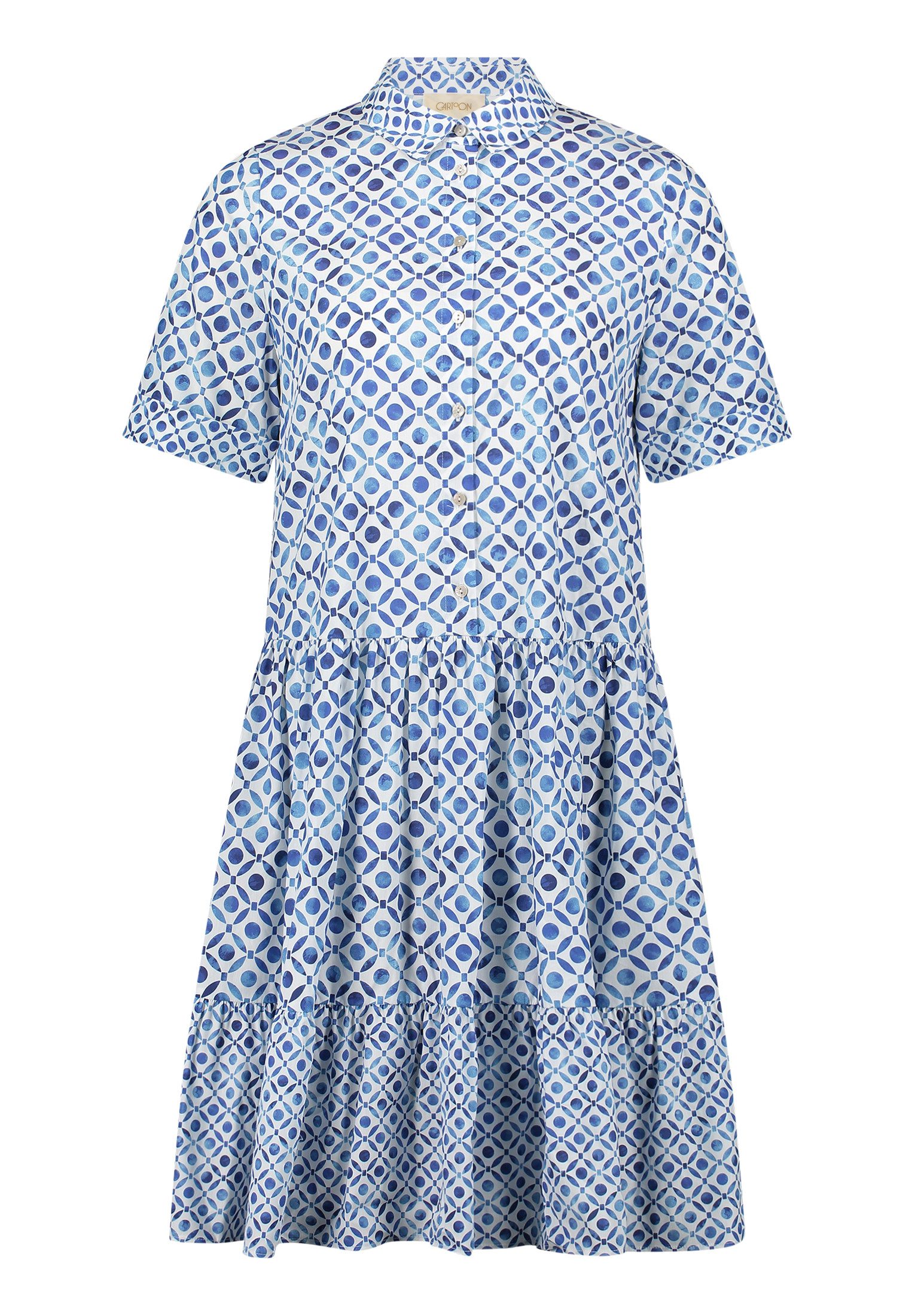 Cartoon Blusenkleid Damen mit Muster günstig online kaufen