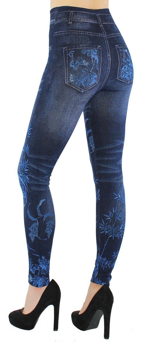dy_mode Jeggings Damen Jeggings Leggings in Jeans Optik High Waist Jeansleg günstig online kaufen