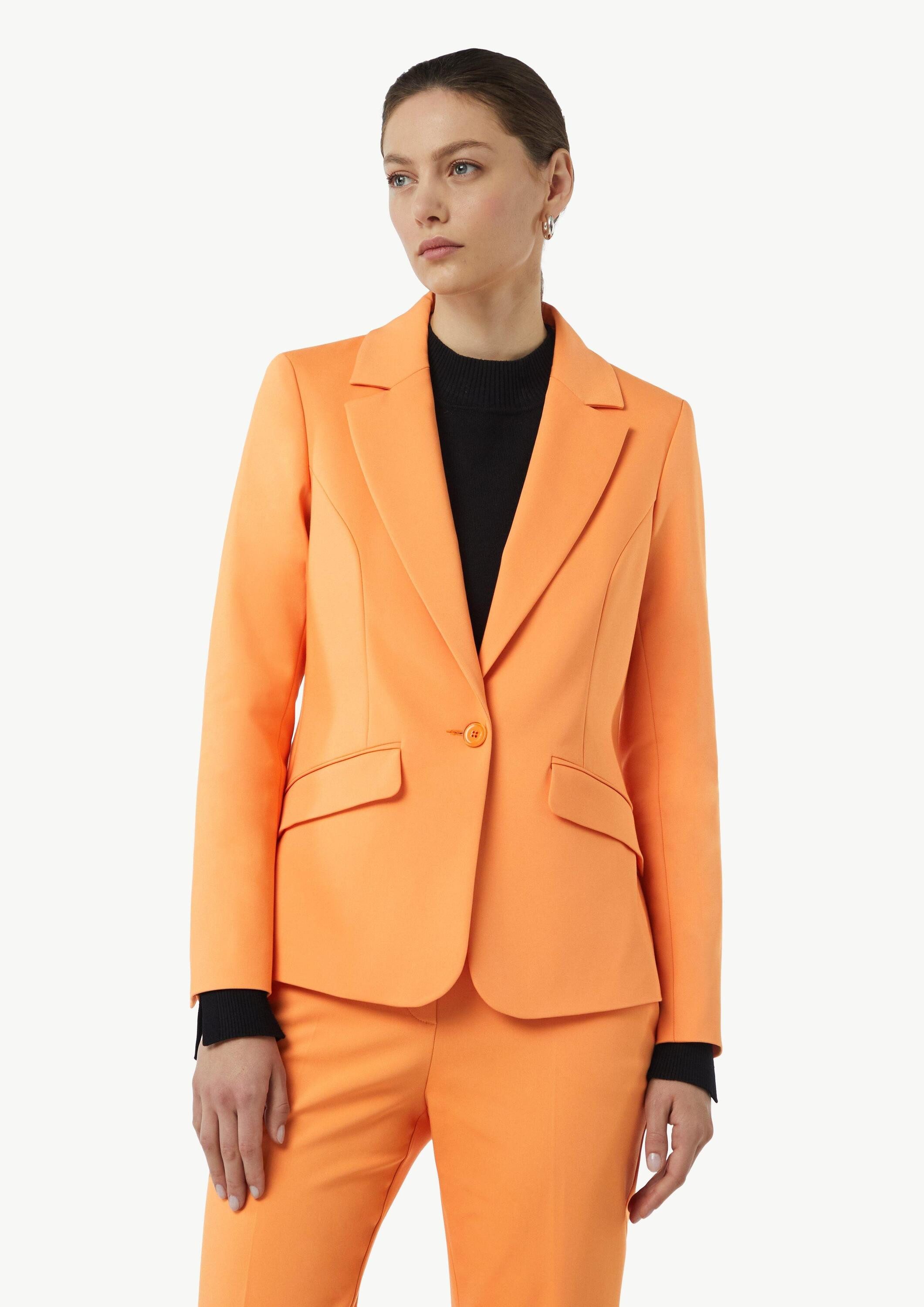 comma Jackenblazer Indoor-Blazer Blazer aus Baumwollmix