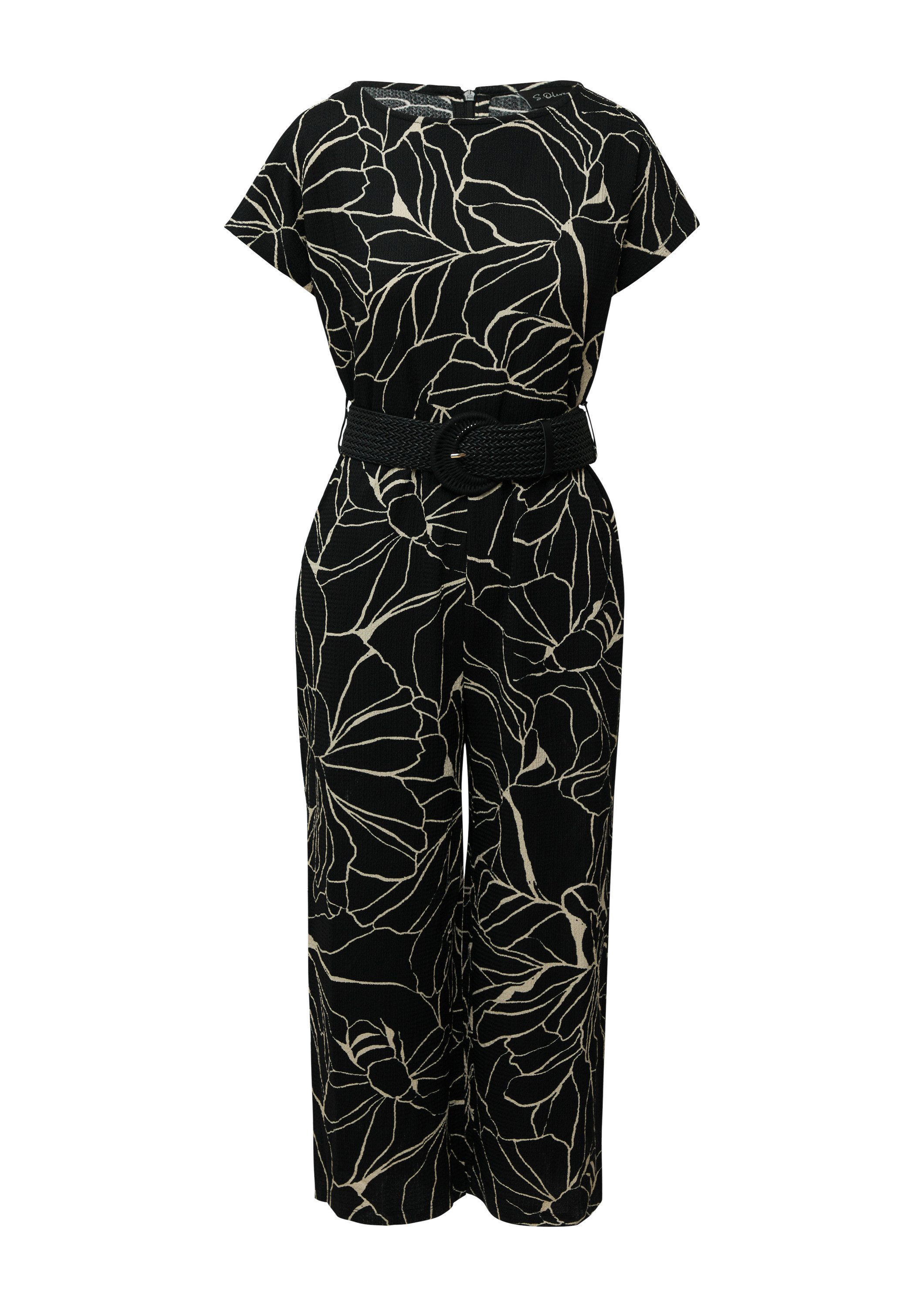 s.Oliver Jumpsuit Overall Jumpsuit in Culotte-Länge mit Flechtgürtel günstig online kaufen