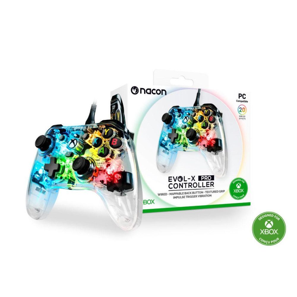 nacon Xbox Controller EVOL-X PRO, RGB / Transparent Xbox-Controller